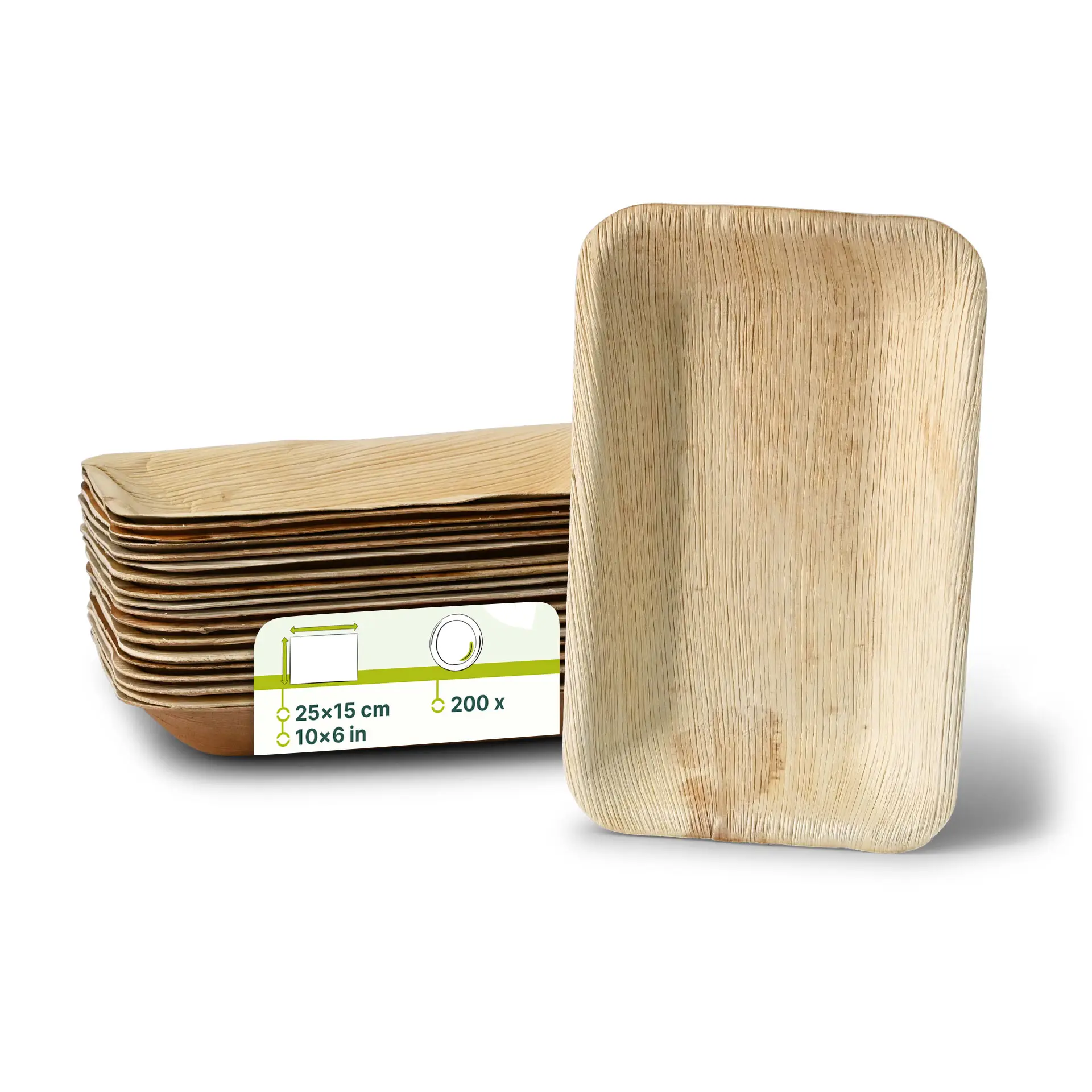 Palmblad bord "Palmware®" 25 x 15 cm, diep, rechthoekig Palmblad bord "Palmware®" 25 x 15 cm, diep, rechthoekig