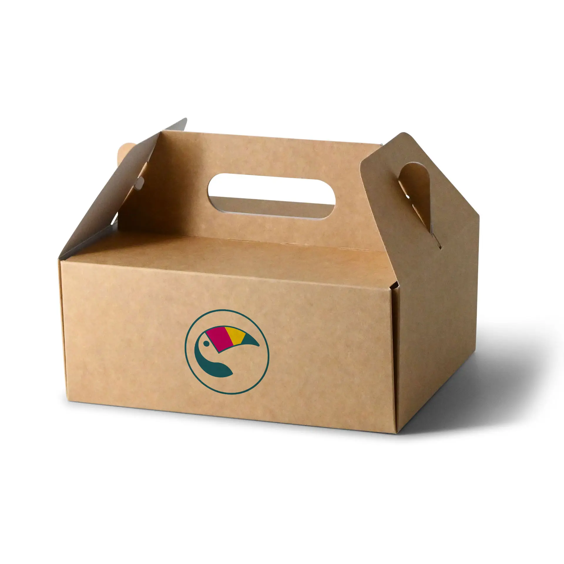 Taartdoos bedrukken, 21 x 16 x 9 cm, bruin
