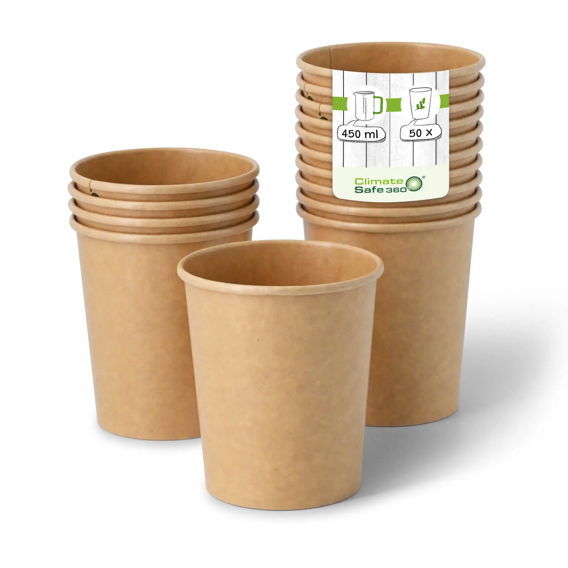 IJsbeker van karton XXL, 400 ml, 16 oz / max. 450 ml, 15 oz, Ø 92 mm, bruin