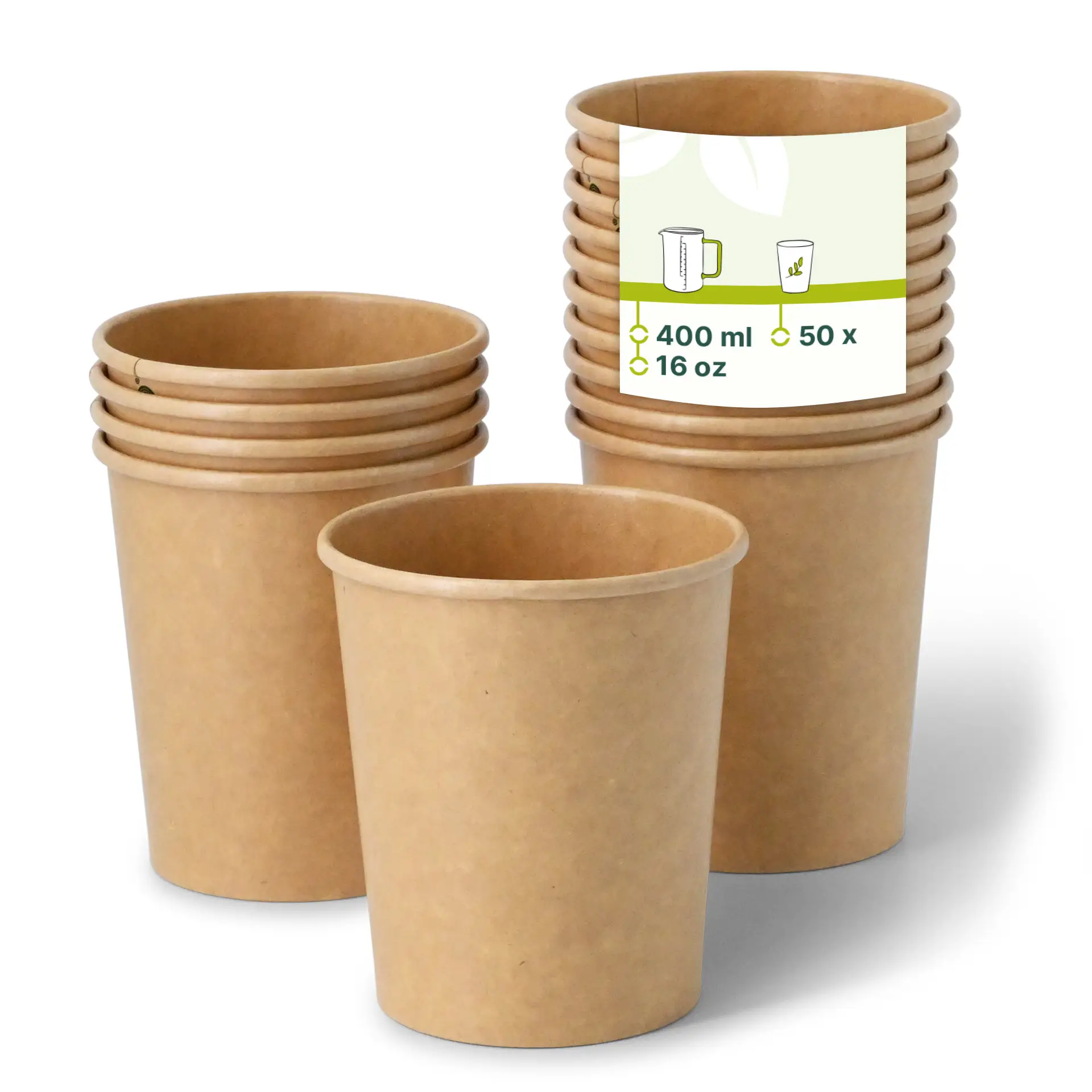IJsbeker van karton XXL, 400 ml, 16 oz / max. 450 ml, 15 oz, Ø 92 mm, bruin IJsbeker van karton XXL, 400 ml, 16 oz / max. 450 ml, 15 oz, Ø 92 mm, bruin