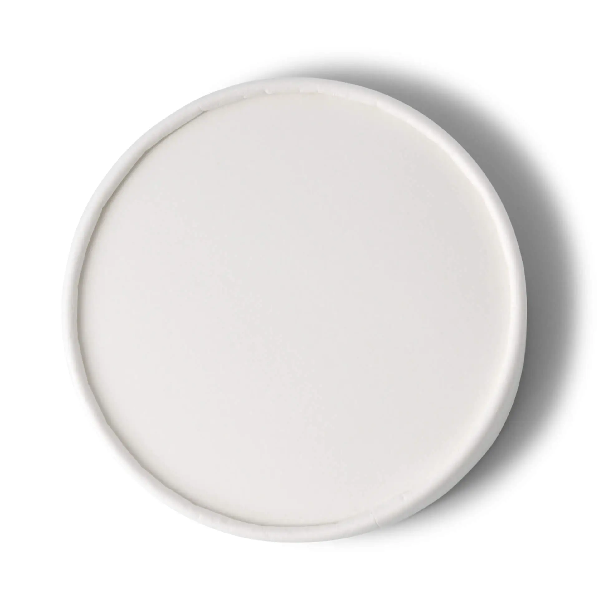 Kartonnen deksel Ø 92 mm, wit, rond (v. kartonnen ijsbeker)