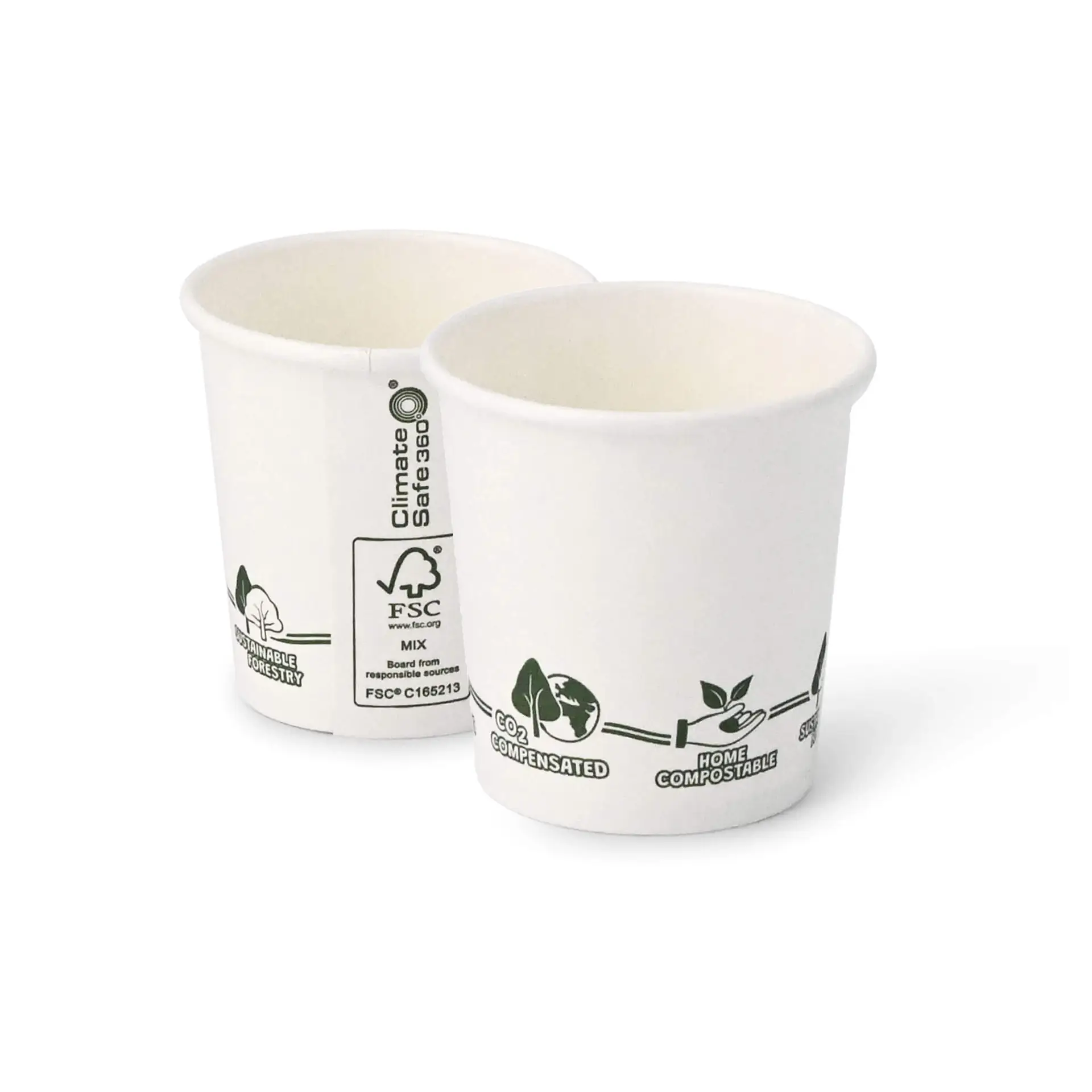 Papieren beker "EcoUp ©", 100 ml / 4 oz, Ø 62 mm