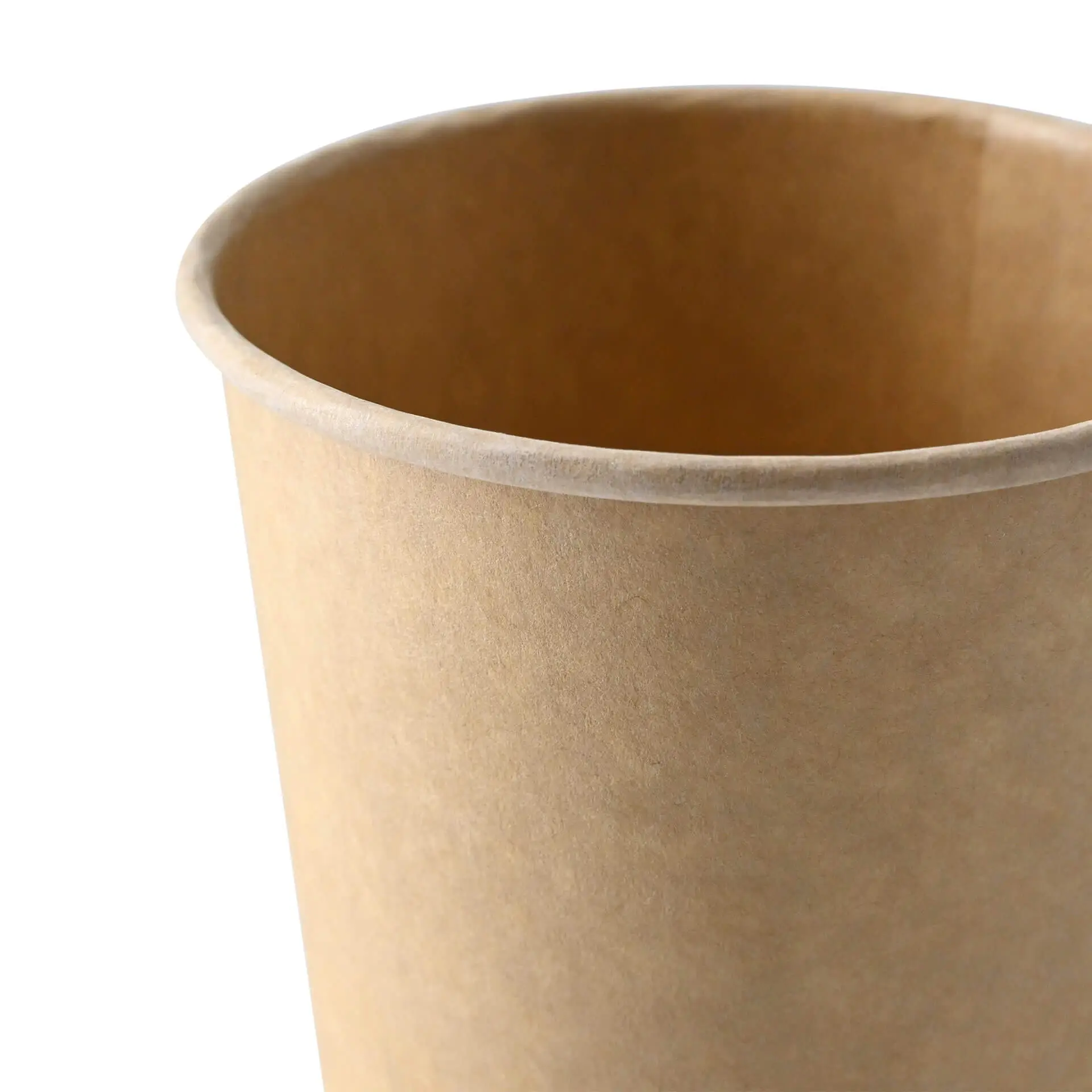 Soepbeker to go van karton (Premium) 400 ml, 16 oz, Ø 95 mm, bruin, bio-gecoat