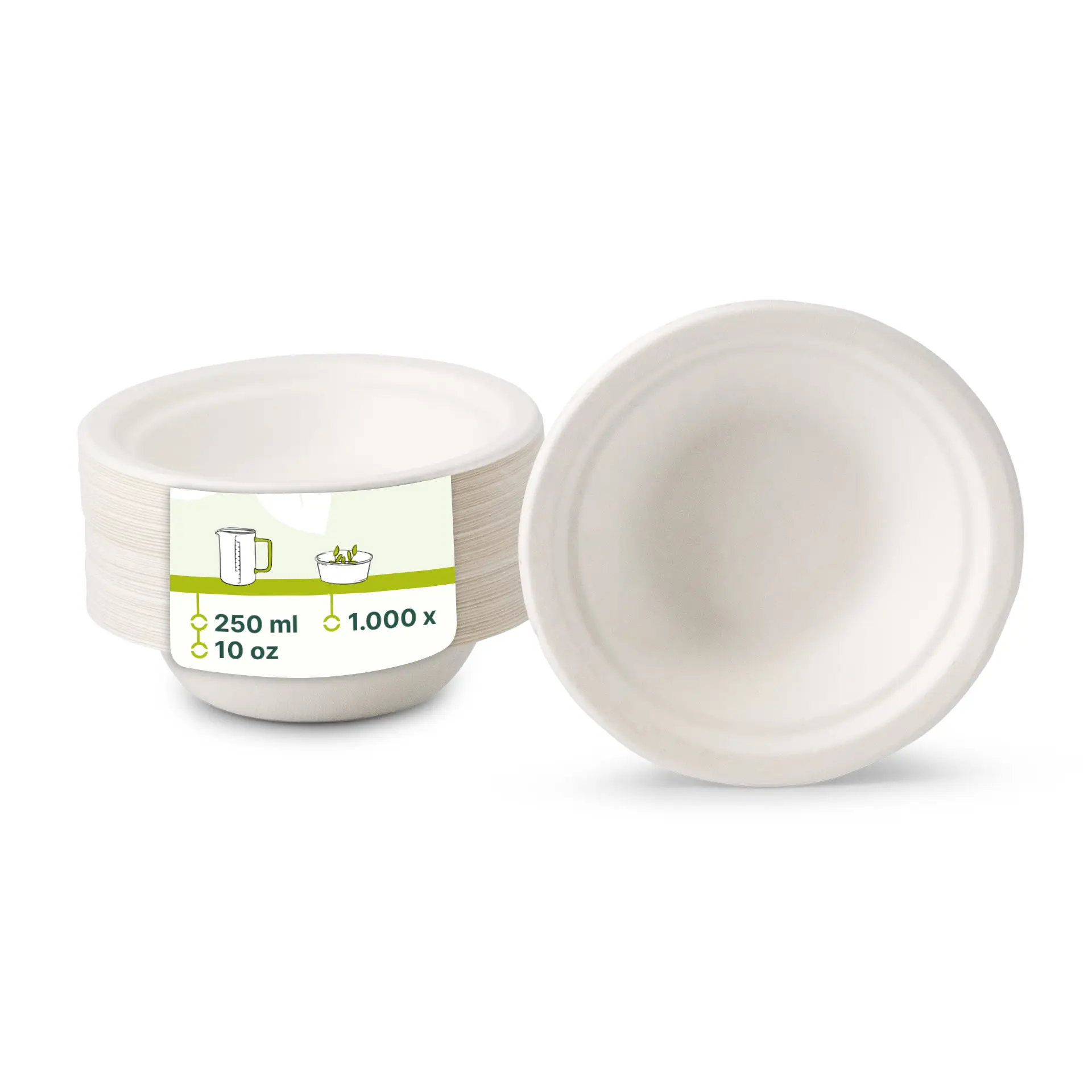 Zuikerriet kommen 250 ml, rond Zuikerriet kommen 250 ml, rond