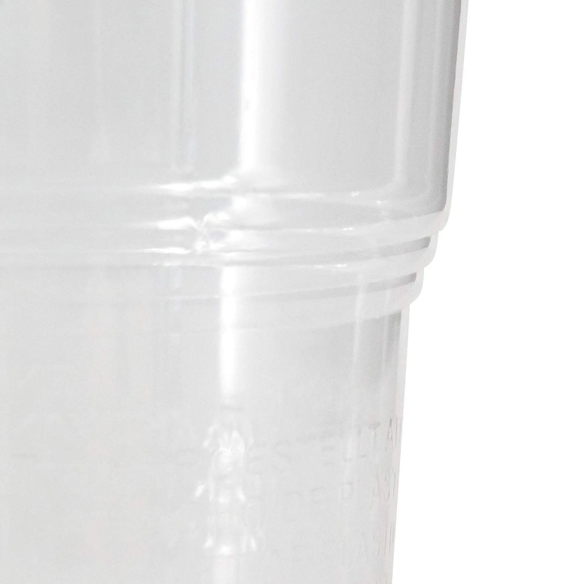 Transparante 10 oz beker van PLA-bioplastics, geschikt voor koude dranken, met een CE-gemarkeerde vullijn.