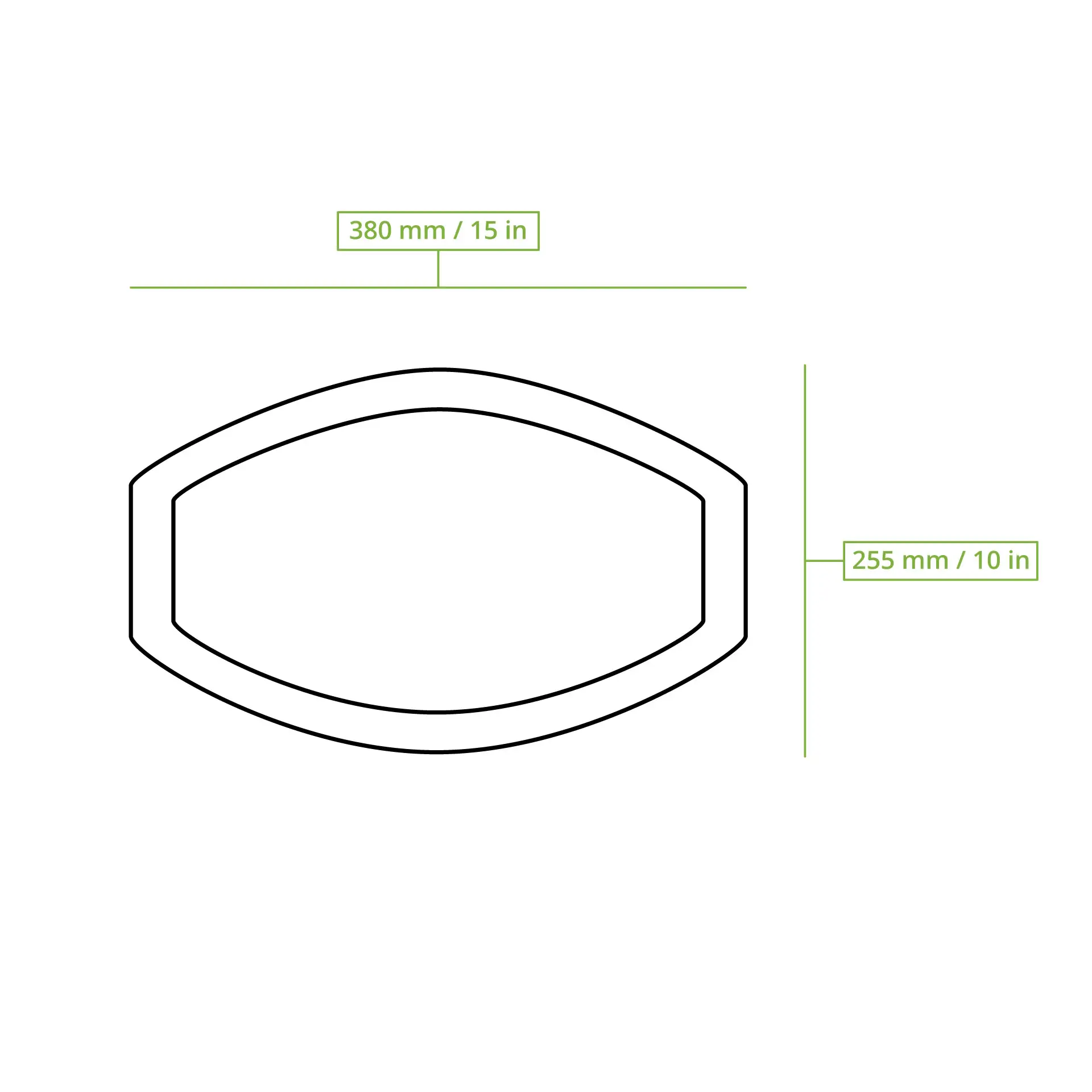 Palmblad Dienblad "Palmware®" 38 x 25,5 cm, Rechthoekig