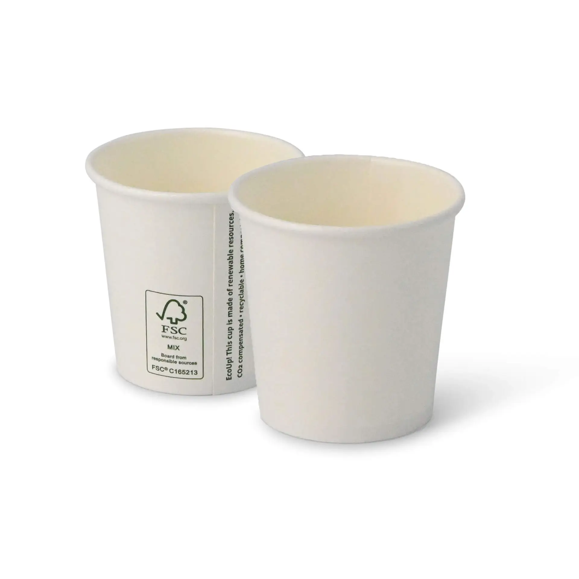 Kartonnen beker 100 ml / 4 oz, Ø 62 mm, wit