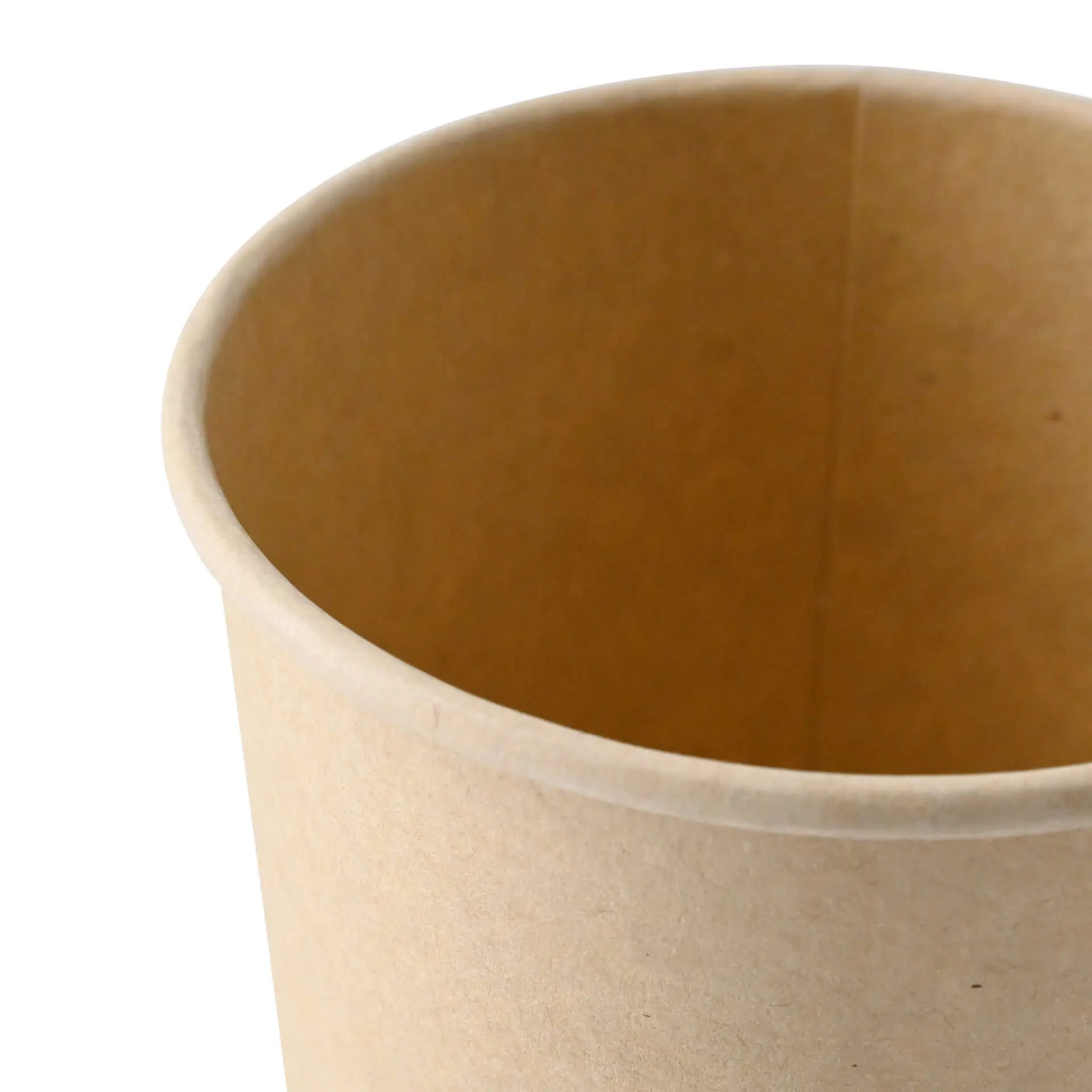 Soepbeker to go van karton 300 ml / 12 oz, Ø 90 mm, bruin, bio-gecoat