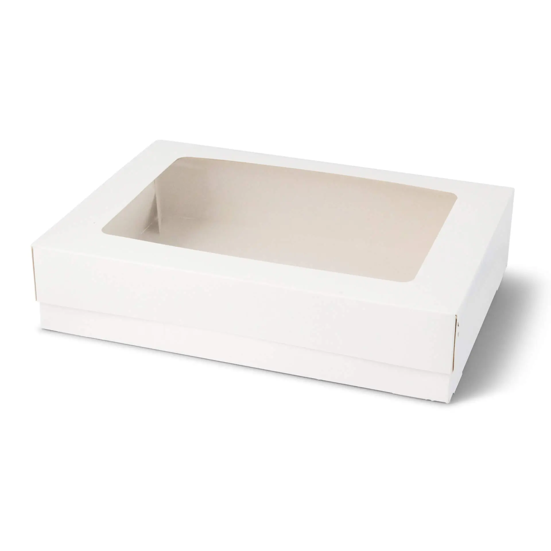 Cupcake-dozen (12 stuks), cellulosevenster, wit