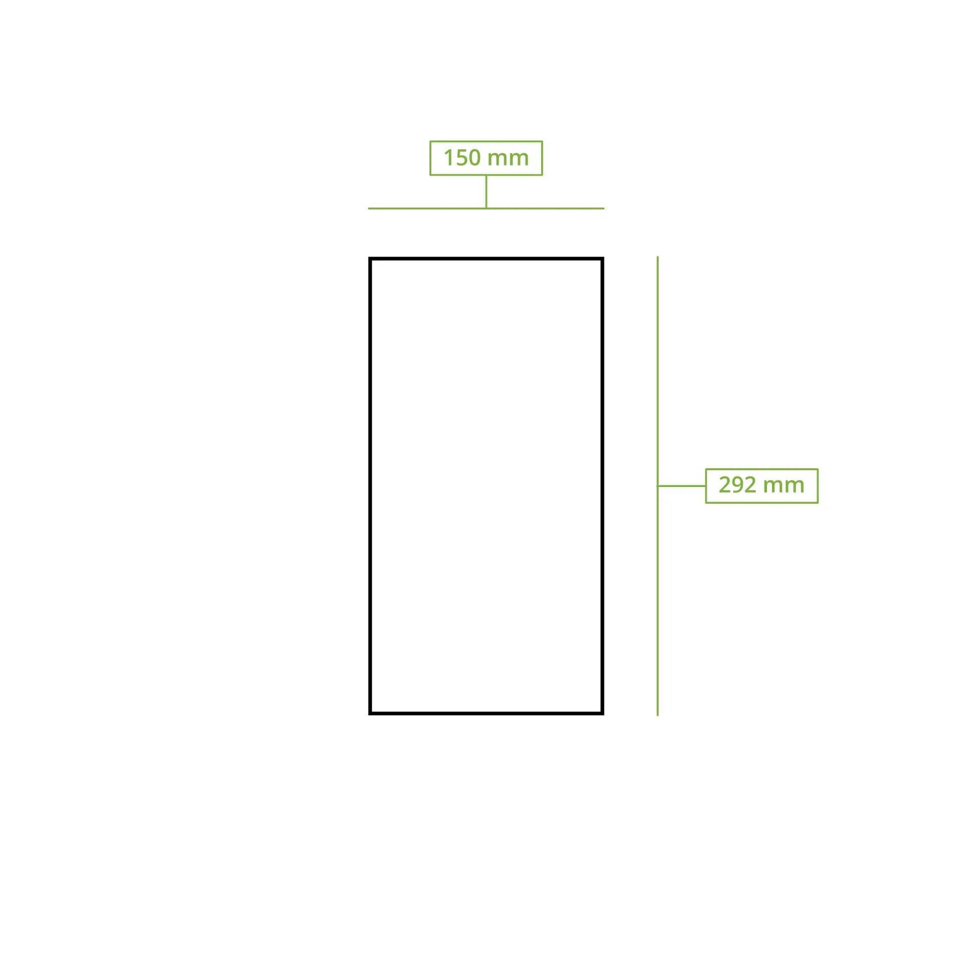 Sachet plat en papier 15 x 6 x 29 cm, brun