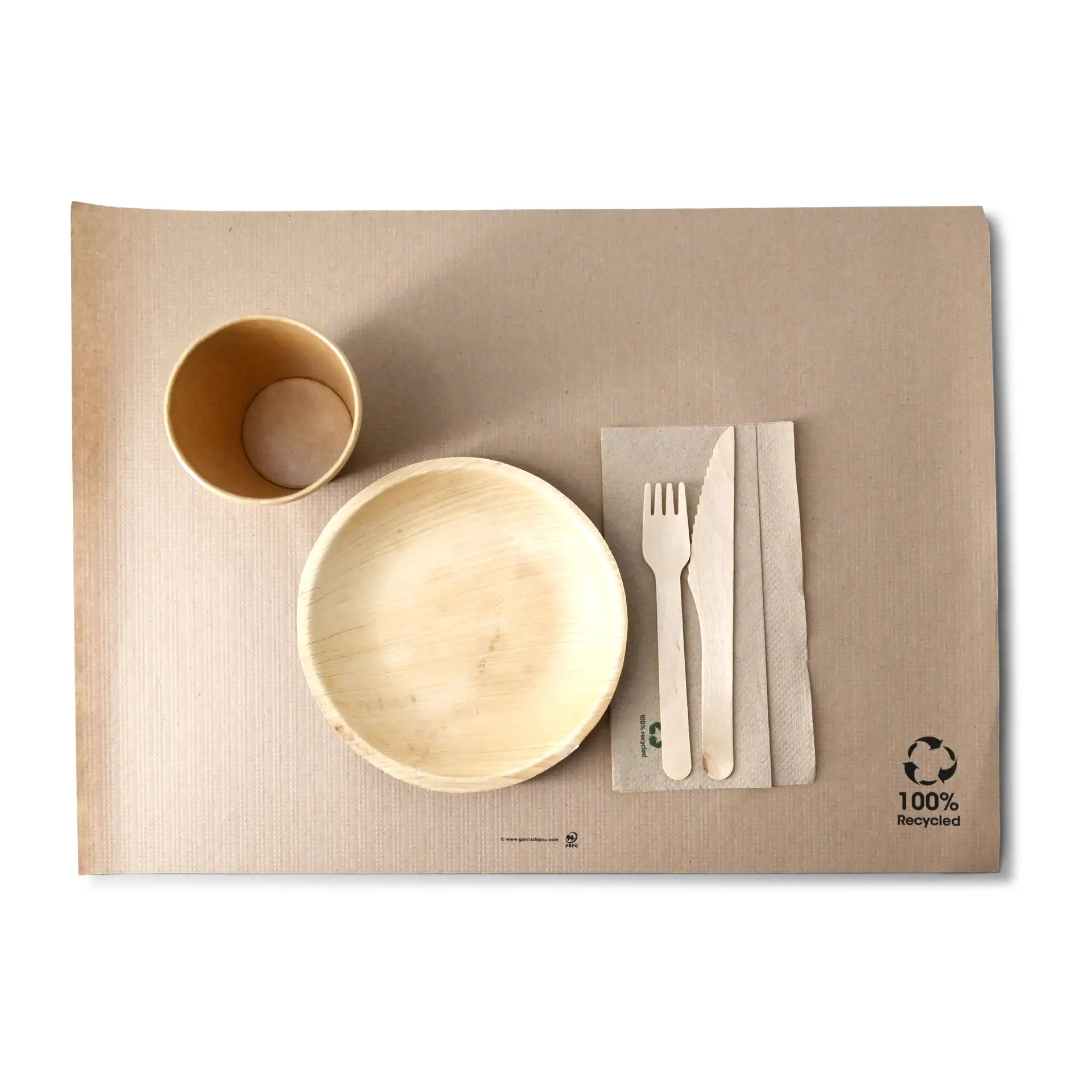rPapieren placemat 31 x 43 cm, ongebleekt