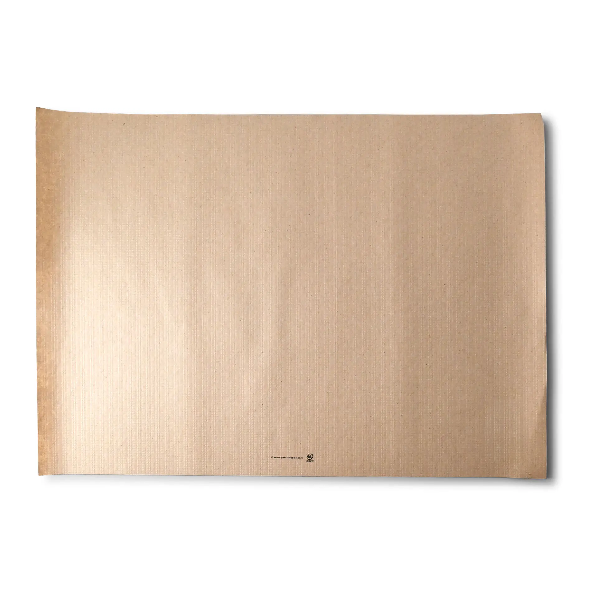 Ongebleekt rPaper placemat van 31 x 43 cm, plat weergegeven op een witte achtergrond.