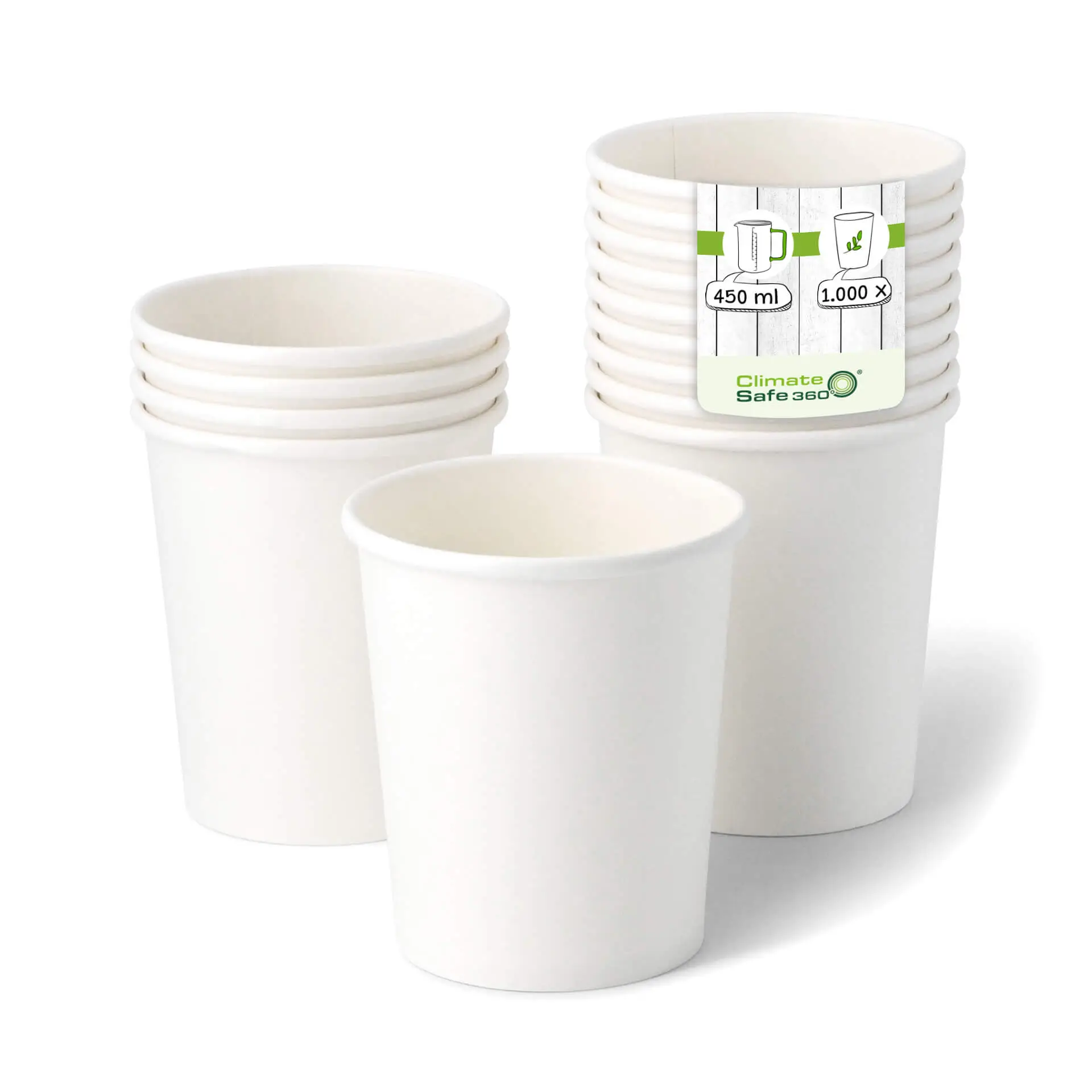 IJsbeker van karton XXL, 400 ml, 16 oz / max. 450 ml, 15 oz, Ø 92 mm, wit