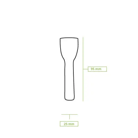 Papieren ijslepel 9,5 cm, bruin Papieren ijslepel 9,5 cm, bruin
