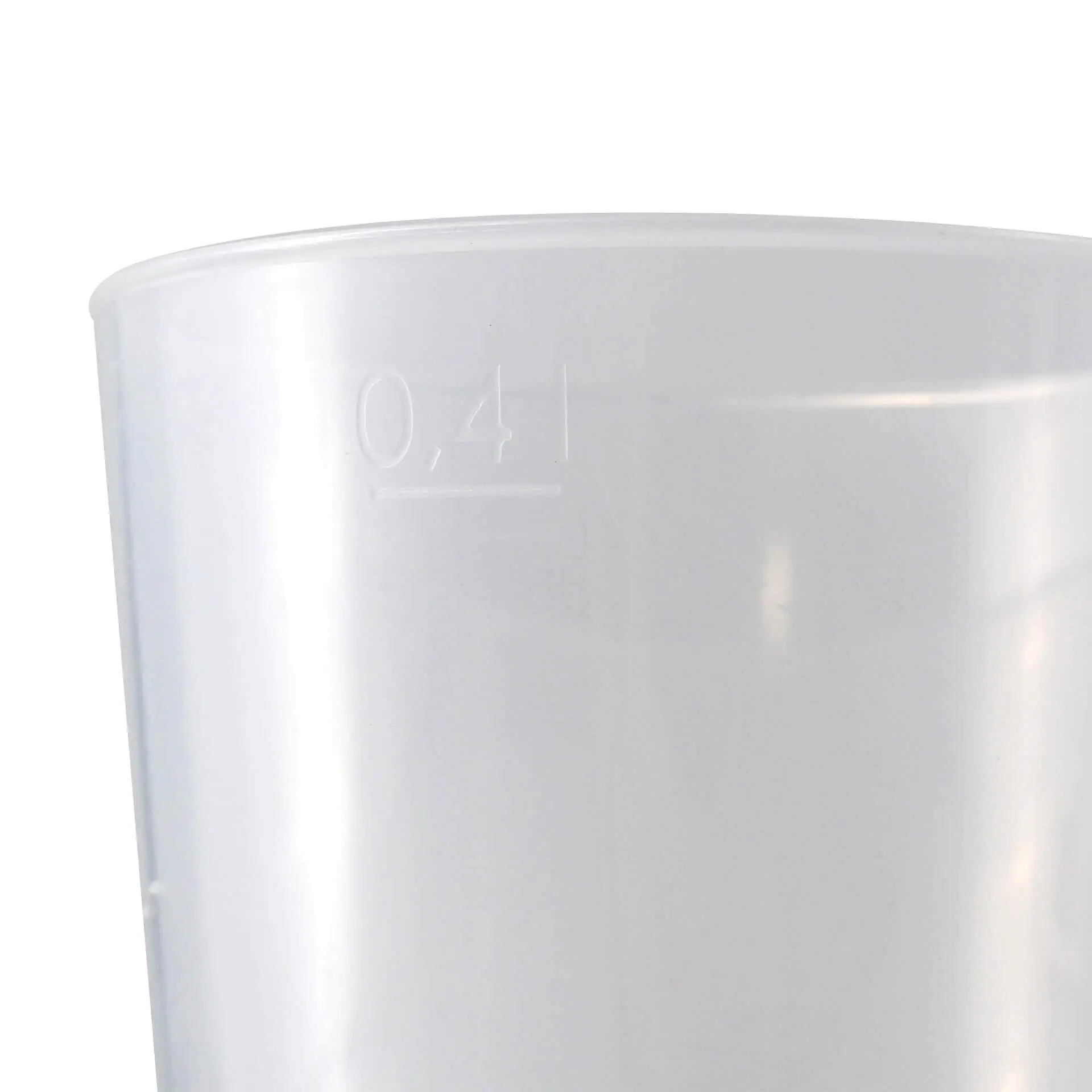 Herbruikbare bekers 400 ml, transparant, Ø 85 mm, PP