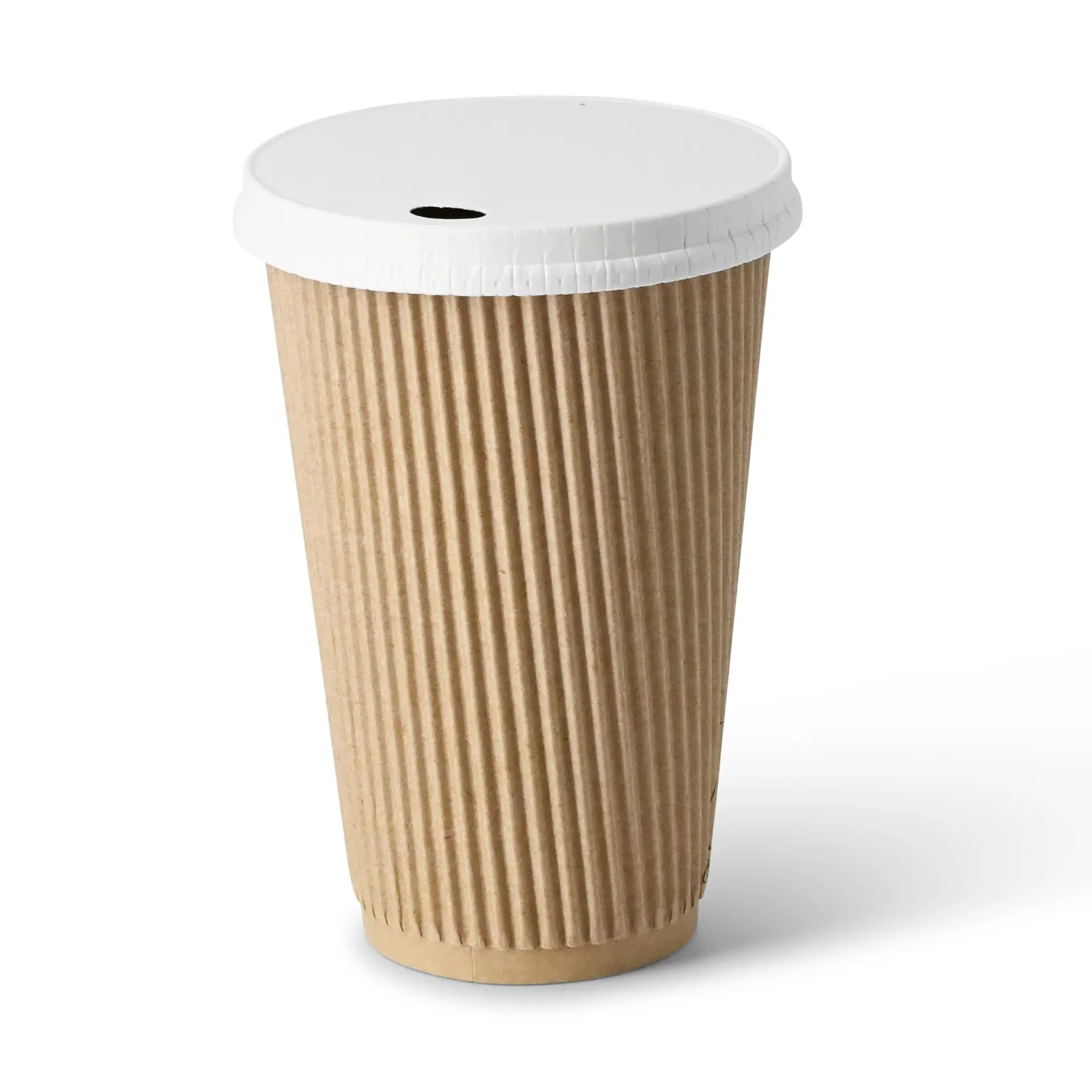 Ribbelbeker / Koffiebeker to go 400 ml / 16 oz, Ø 90 mm, kraft dhd04963-riffelbecher-kaffee-to-go-becher-400-ml-16-oz-90-mm-braun-5