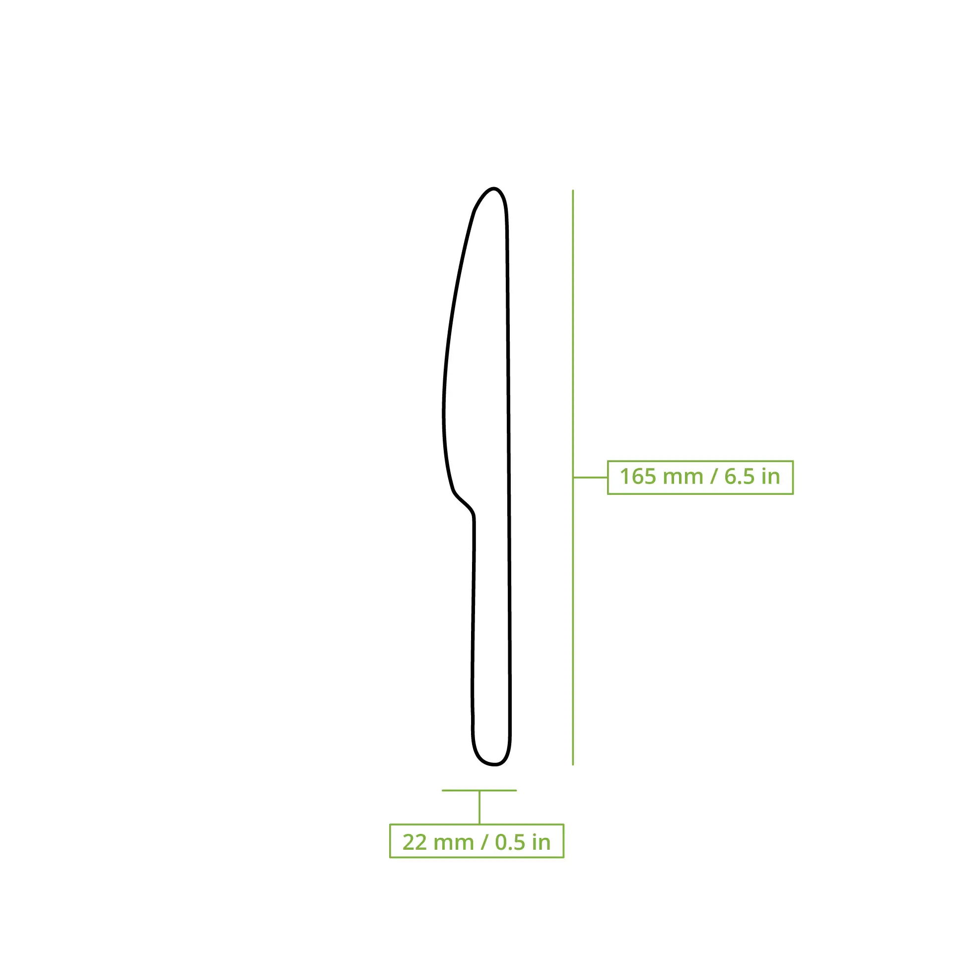 Houten mes 16,5 cm Houten mes 16,5 cm
