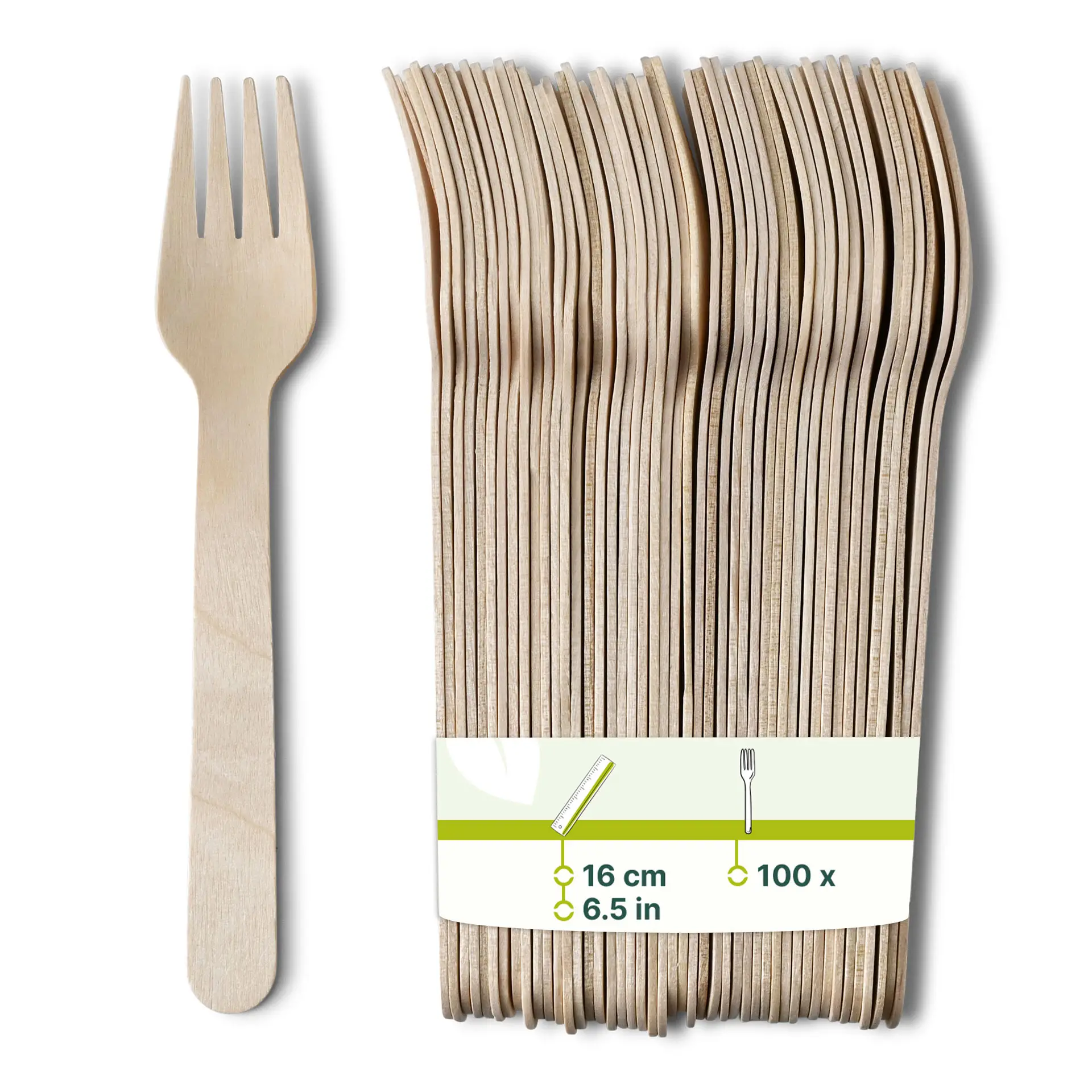 Houten vorken 16 cm, biologisch gecoat Houten vorken 16 cm, biologisch gecoat