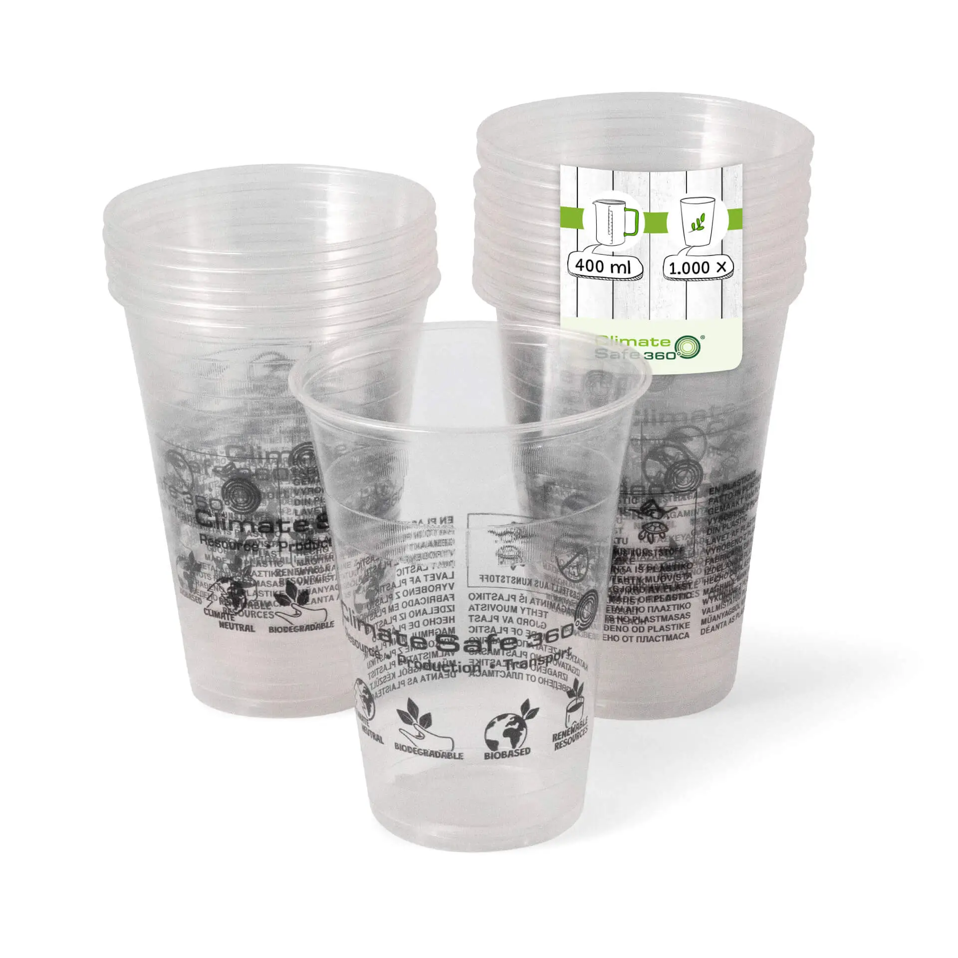 Smoothie beker van PLA 400 ml / 16 ons, Ø 96 mm