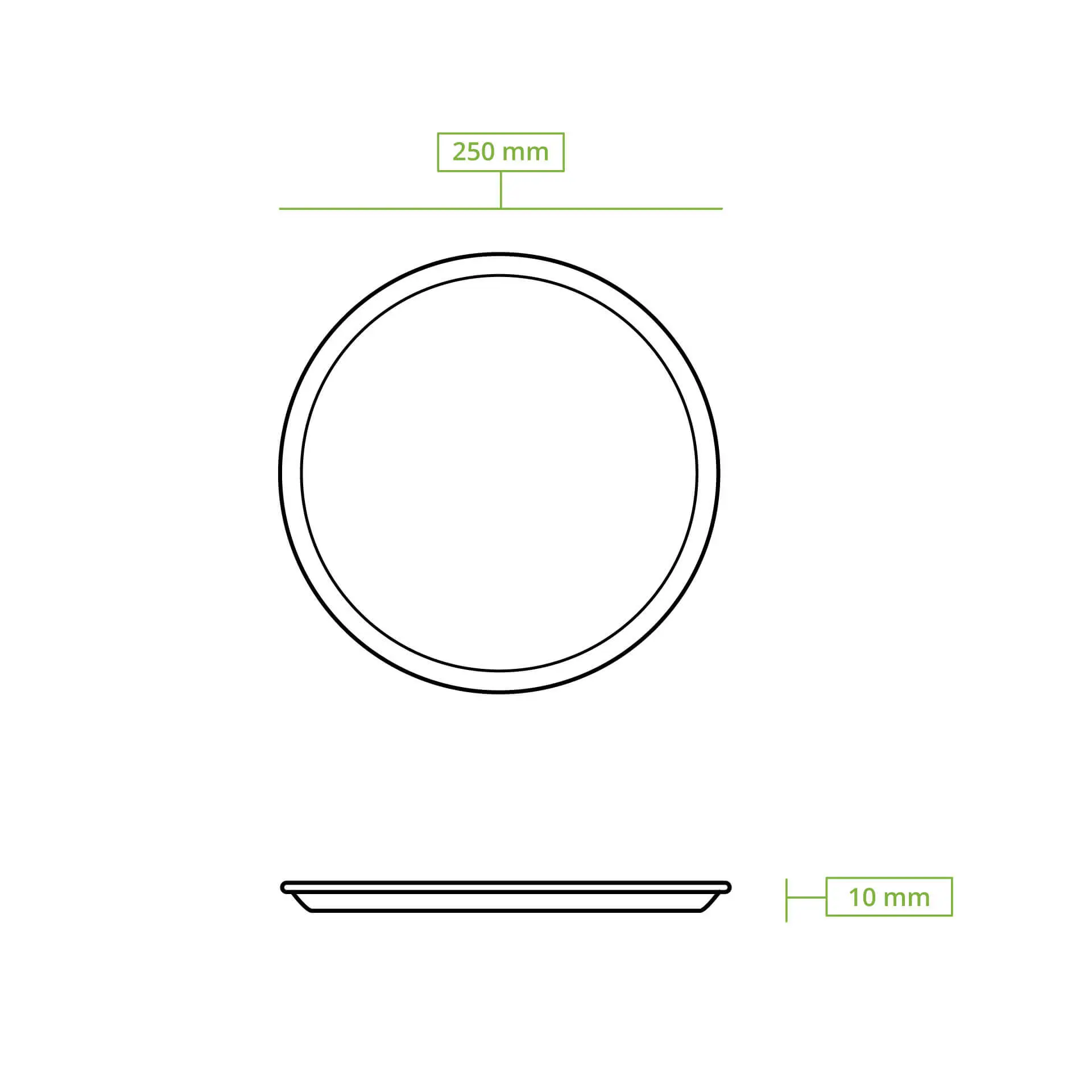 Palmblad Pizzabord "Palmware®" Ø 25 cm, rond