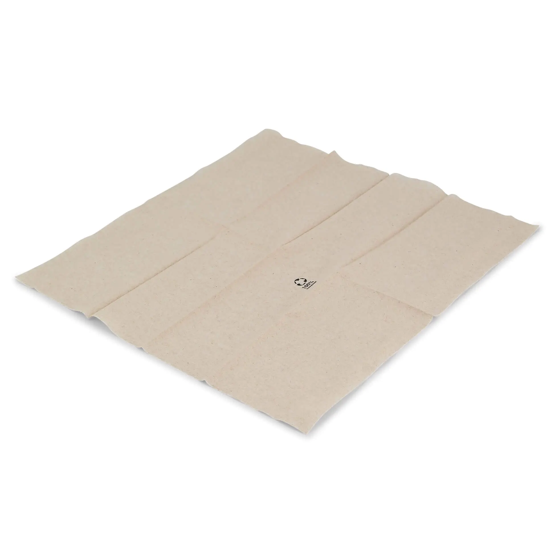 Servetten van gerecycled papier, 33 x 33 cm, 1-laags, 1/8 vouw, bruin dse02806-servietten-aus-recyceltem-papier-33-x-33-cm-1-lagig-18-falz-ungebleicht-2
