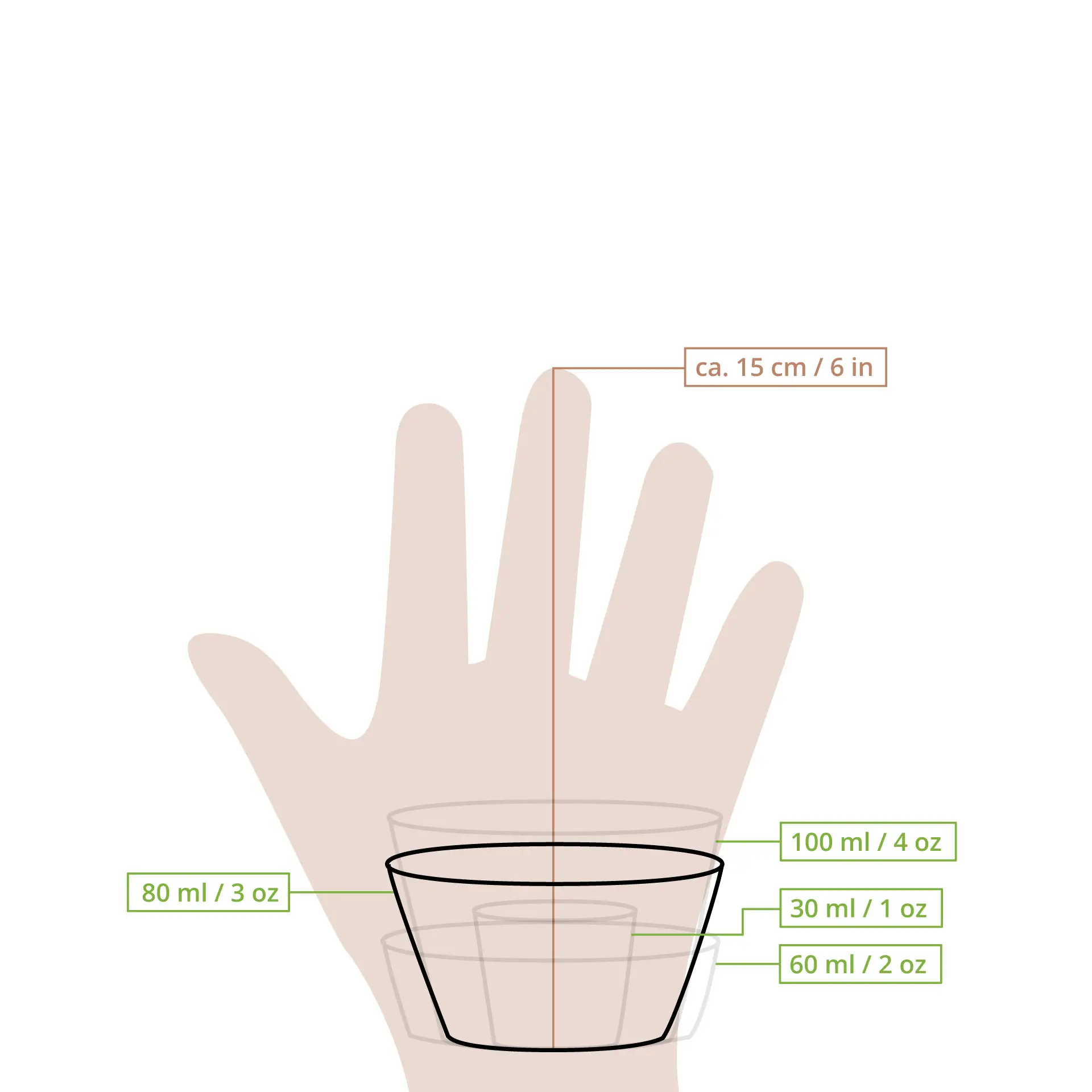 PLA cup 80 ml / 3 oz, Ø 70 mm, transparant
