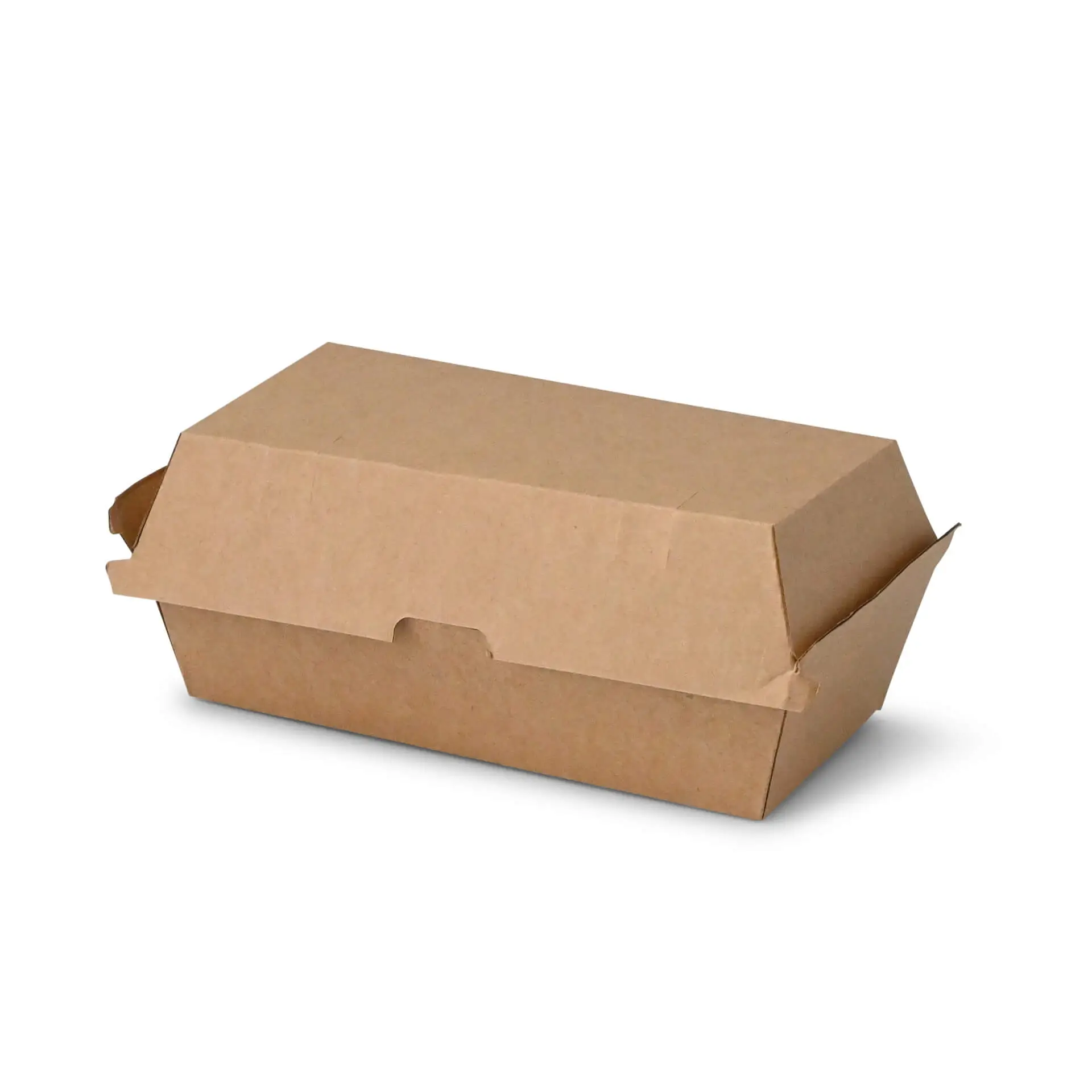 Take-away-klapdekseldozen 21,4 x 11,4 x 8,5 cm, kraftkarton Take-away-klapdekseldozen 21,4 x 11,4 x 8,5 cm, kraftkarton