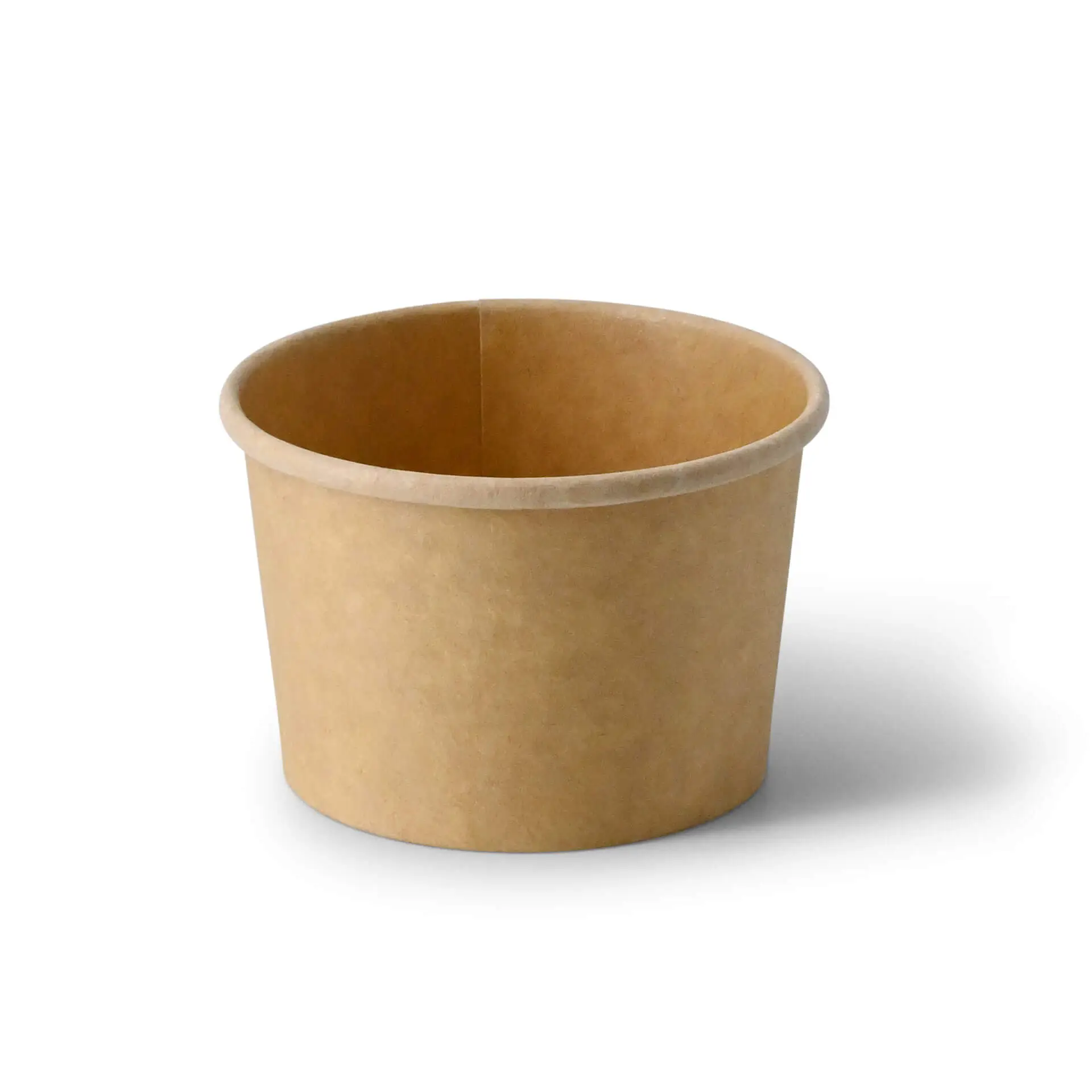 Soepbeker to go van karton (Premium) 200 ml / 8 oz, Ø 90 mm, bruin, bio-gecoat