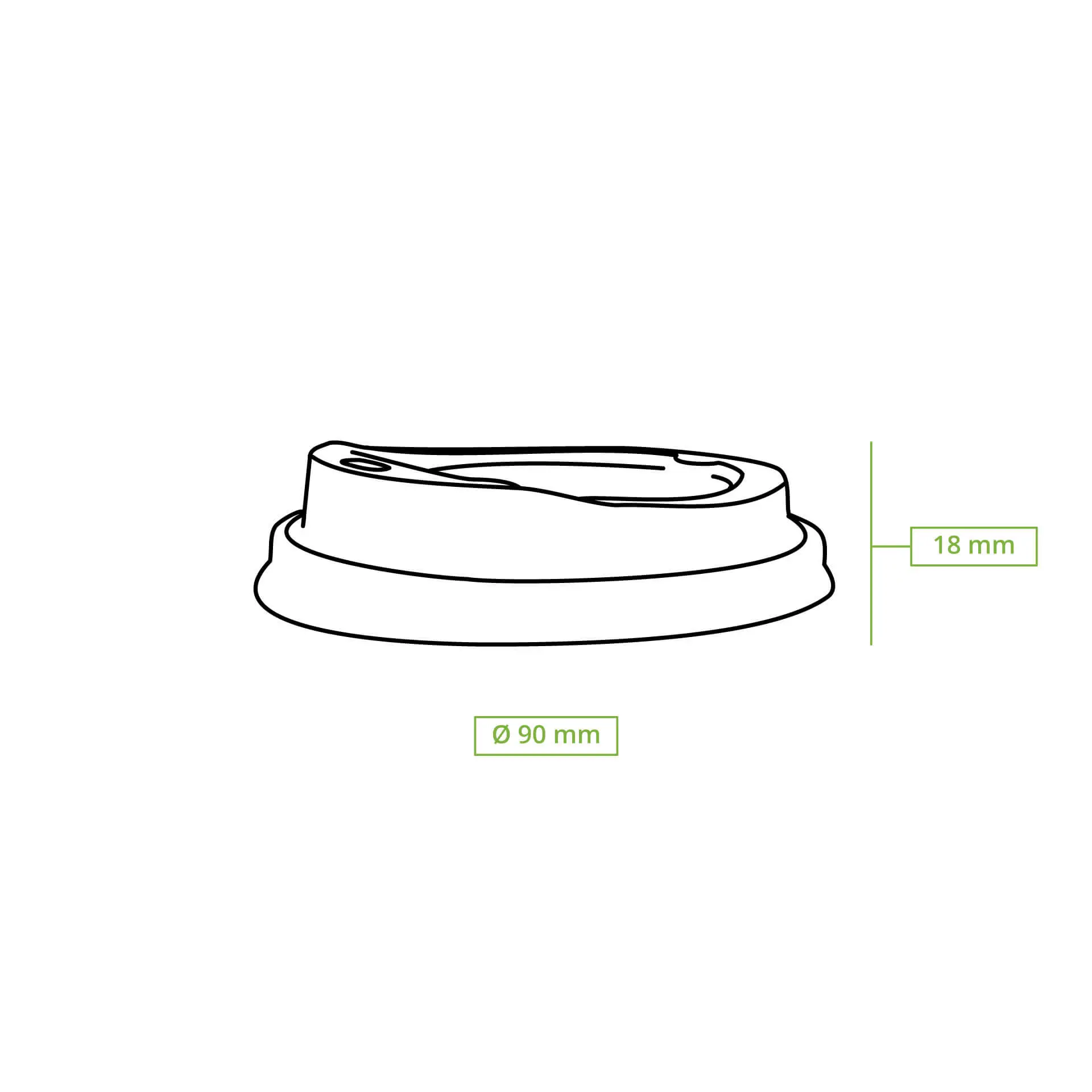 CPLA-deksel Ø 90 mm, wit, drinkopening CPLA-deksel Ø 90 mm, wit, drinkopening