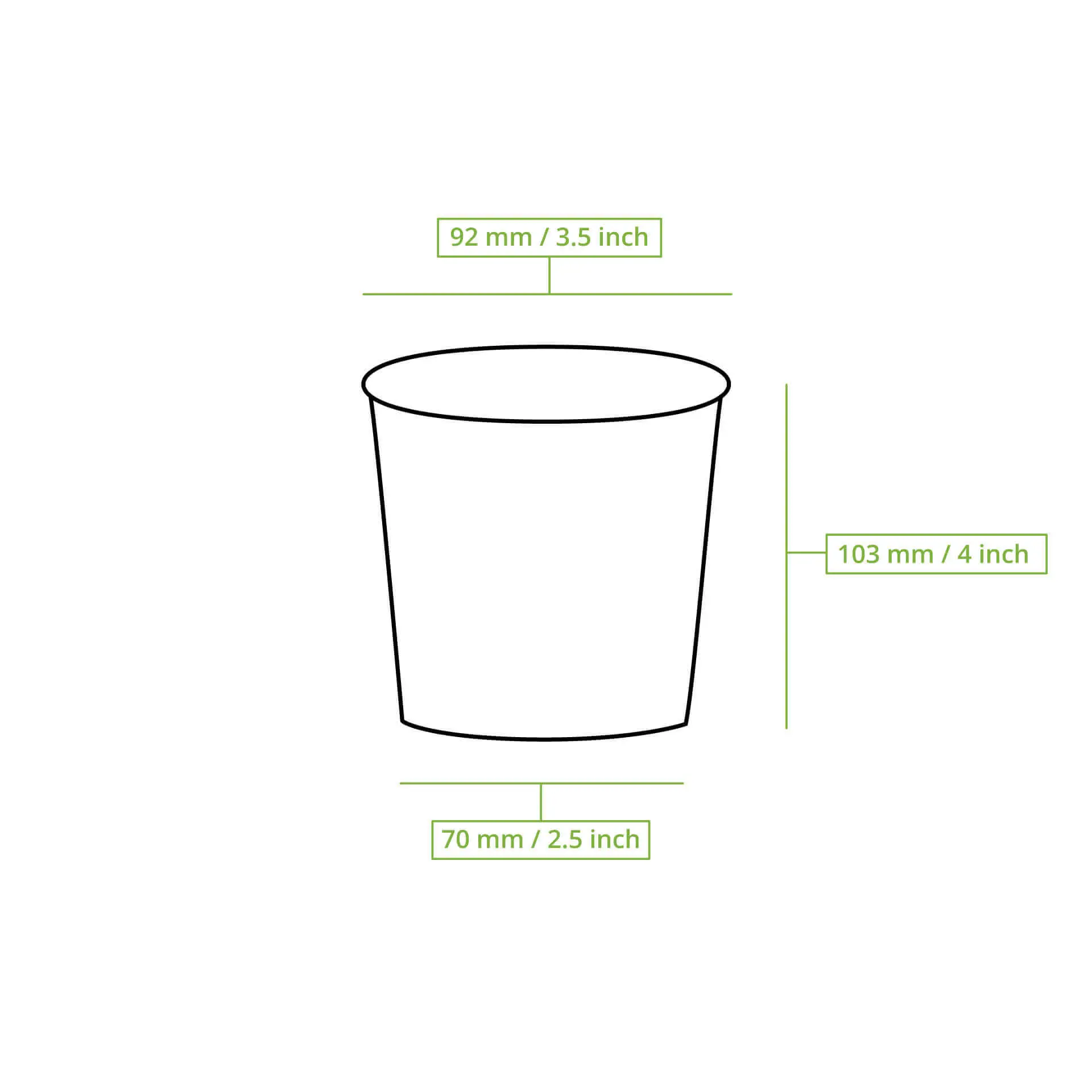 IJsbeker van karton XXL, 400 ml, 16 oz / max. 450 ml, 15 oz, Ø 92 mm, wit IJsbeker van karton XXL, 400 ml, 16 oz / max. 450 ml, 15 oz, Ø 92 mm, wit