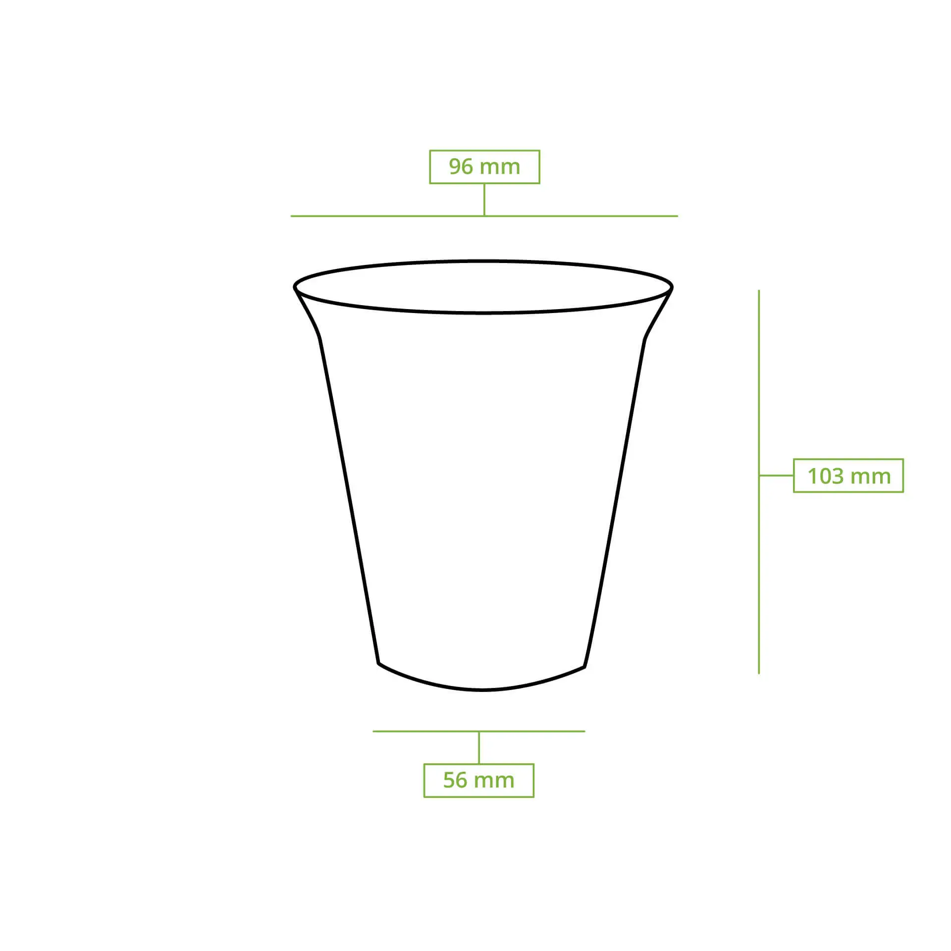 Smoothie beker van PLA 300 ml / 12 oz, Ø 96 mm