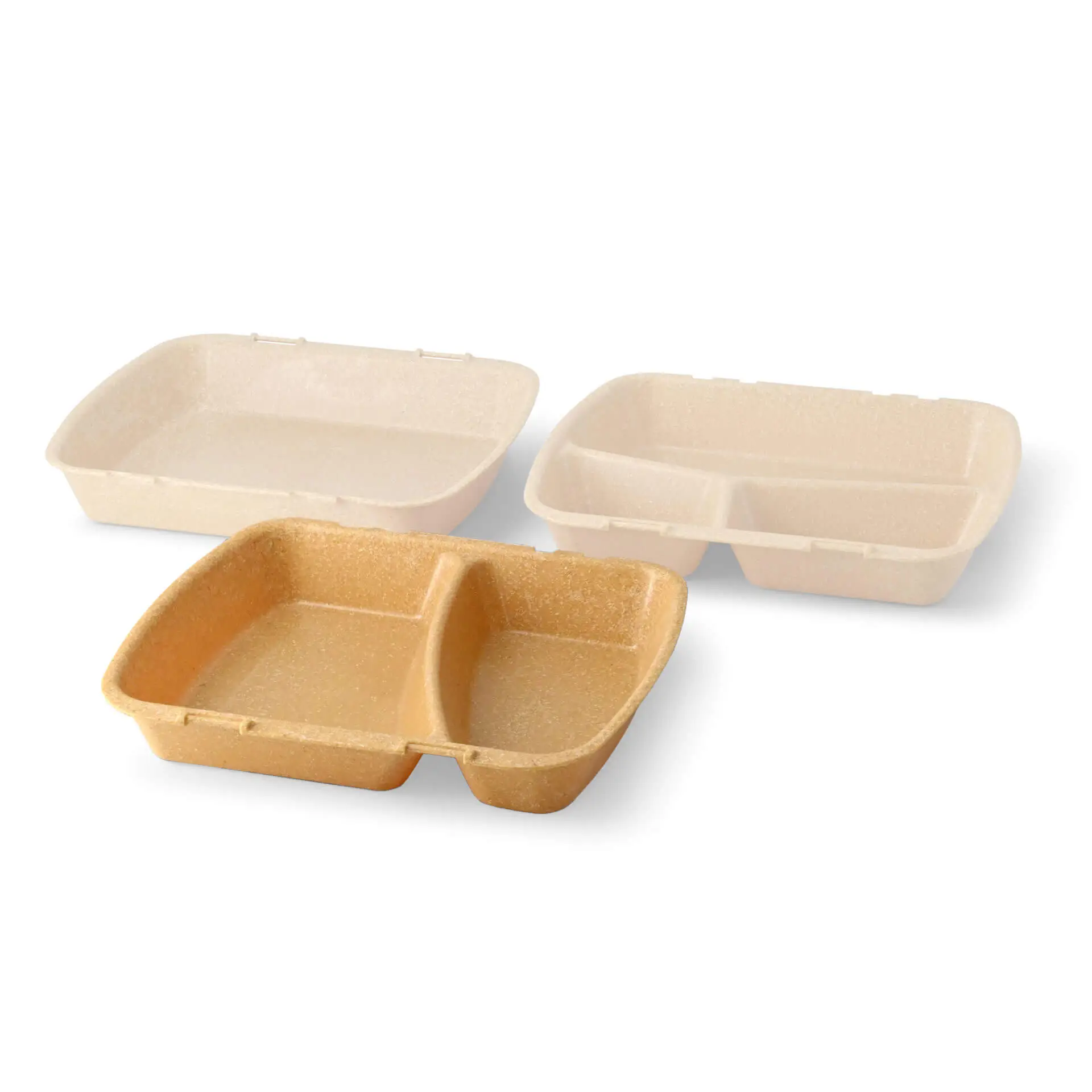 | 2 VOOR 1 | Herbruikbare menuboard "merways Box" 24,5 x 20 x 4,5 cm, 2 kamers, HP4/2, karamel / bruin