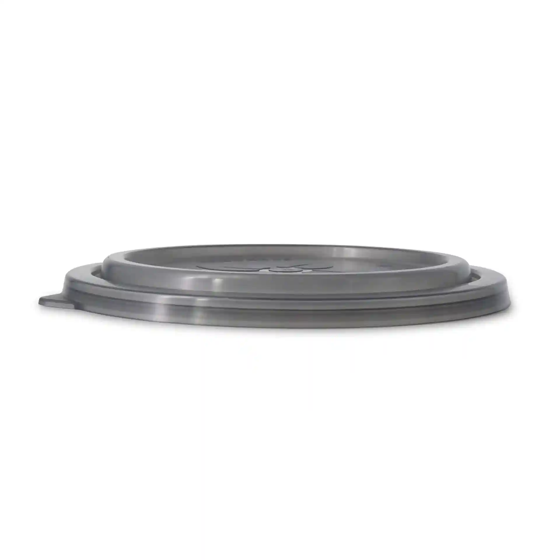 Grijze herbruikbare deksel voor Merways kom, ronde vorm met een diameter van 185 mm en een hoogte van 16 mm.