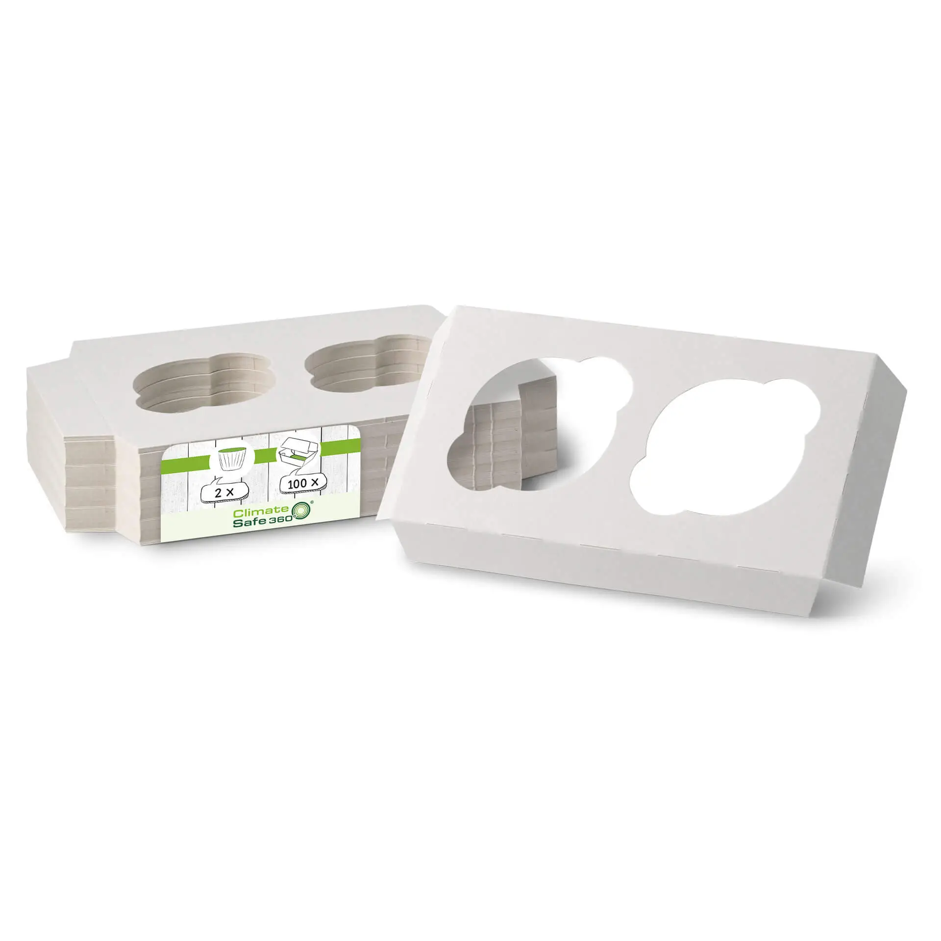 Kartonnen inzetstukken voor cupcake dozen (2 stuks), wit dre035031-einlagen-aus-karton-fuer-2er-cupcake-boxen-weiss