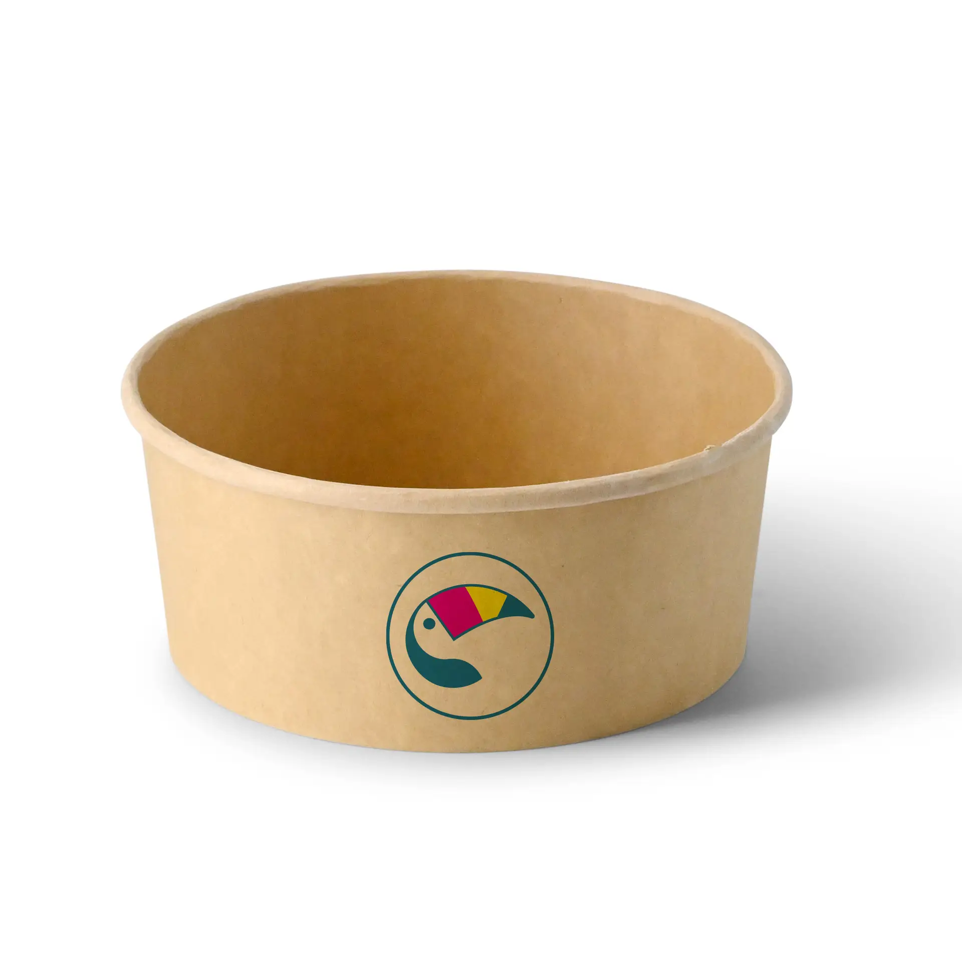 Saladeschalen bedrukken / Bowls bedrukken, 650 ml, Ø 150 mm, bruin, PE-gelamineerd