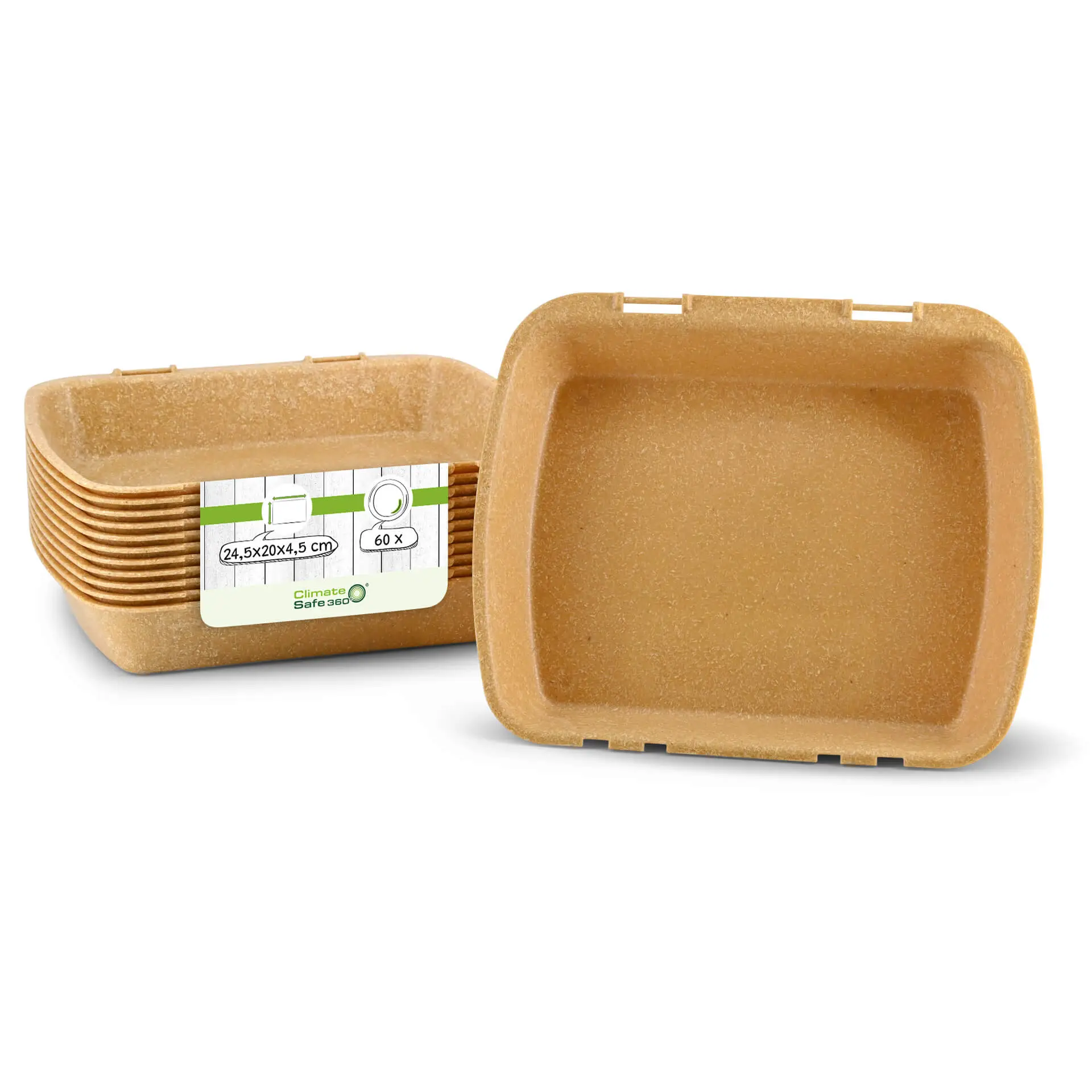 | 2 VOOR 1 | Herbruikbare menubakjes merways-Box, karamel/bruin, 24,5 x 20 x 4,5 cm, HP4