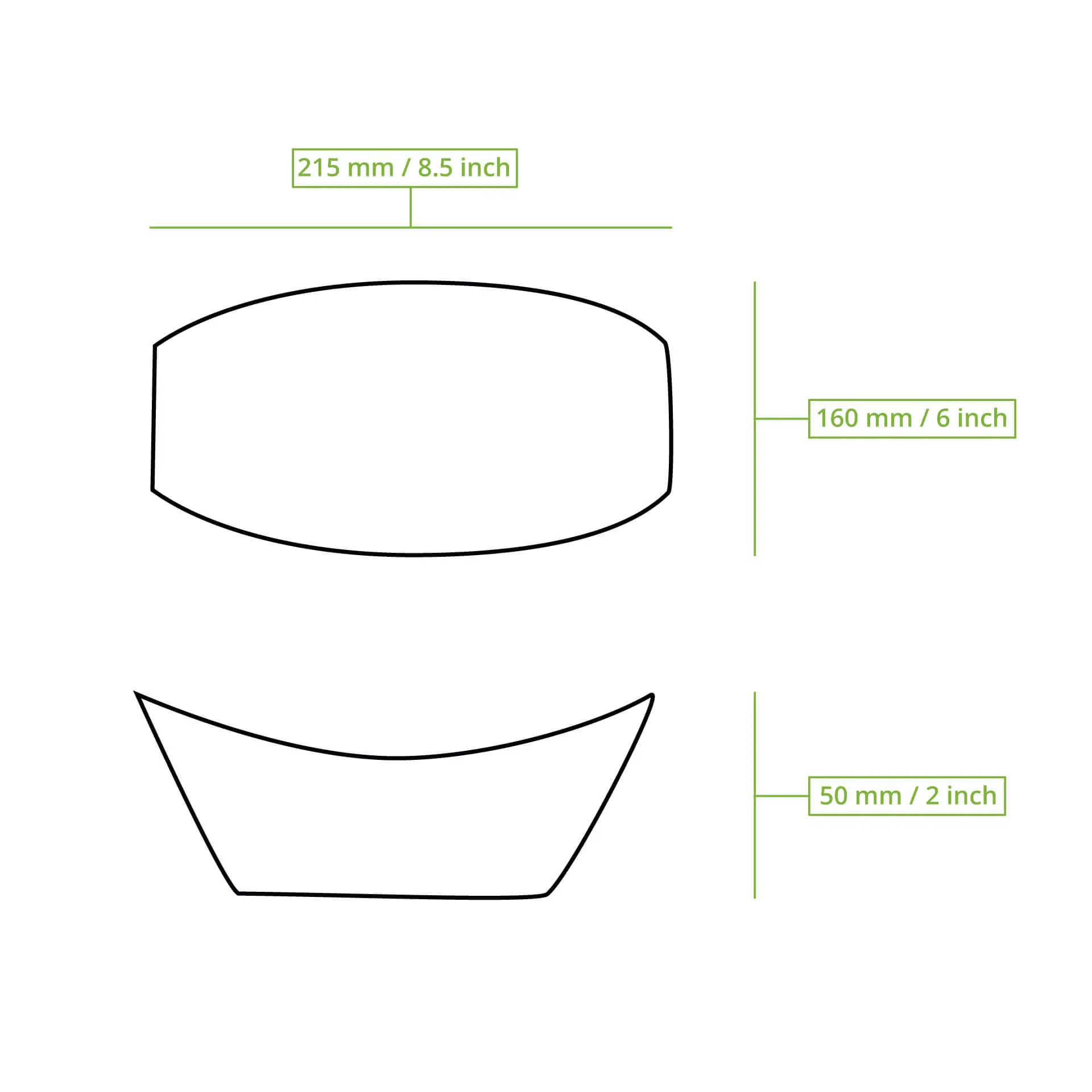 Kartonnen scheepjes voor fingerfood, 800ml, 21,5 x 16 x 5 cm
