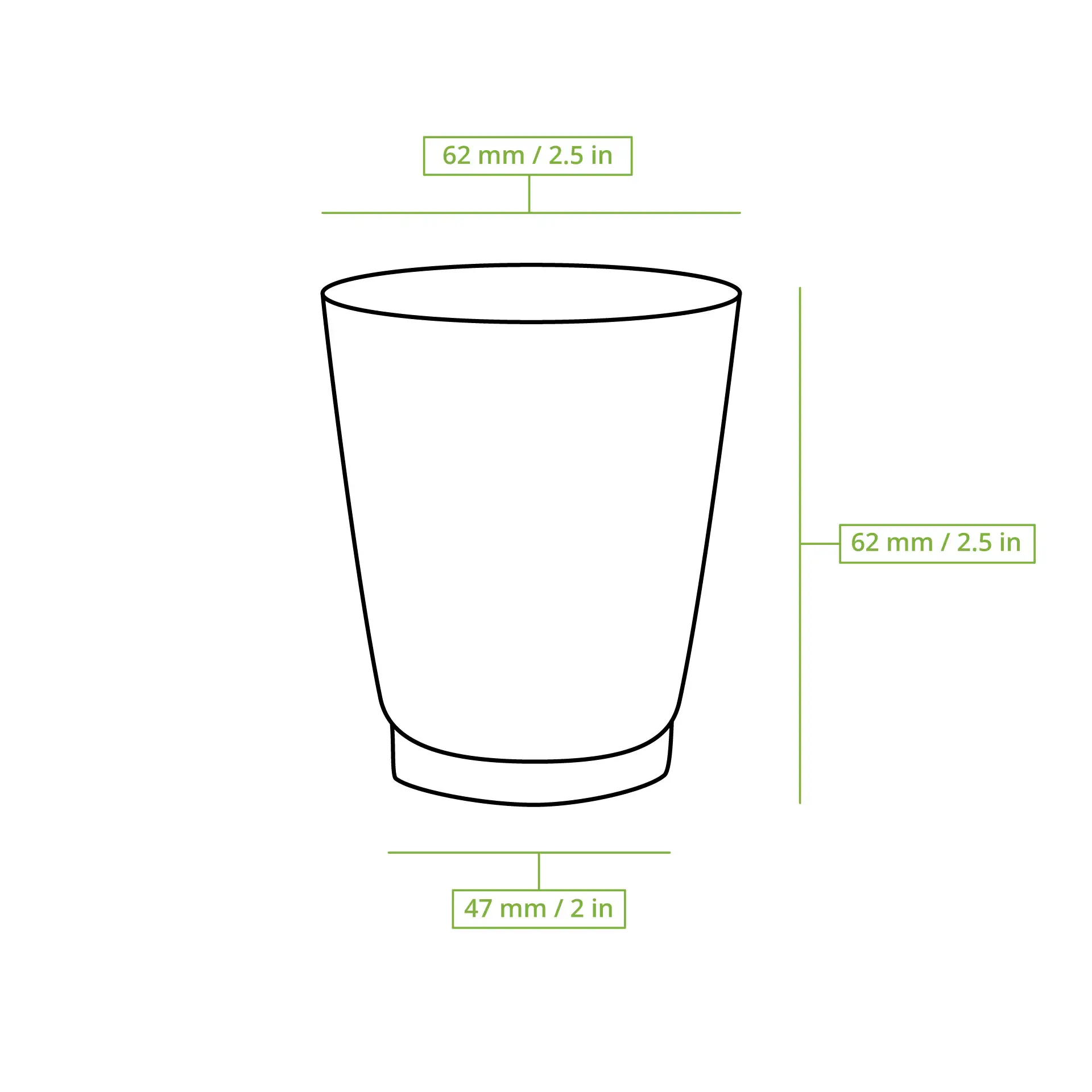 Ribbelbeker / Koffiebeker to go 100 ml / 4 oz, Ø 62 mm, kraft