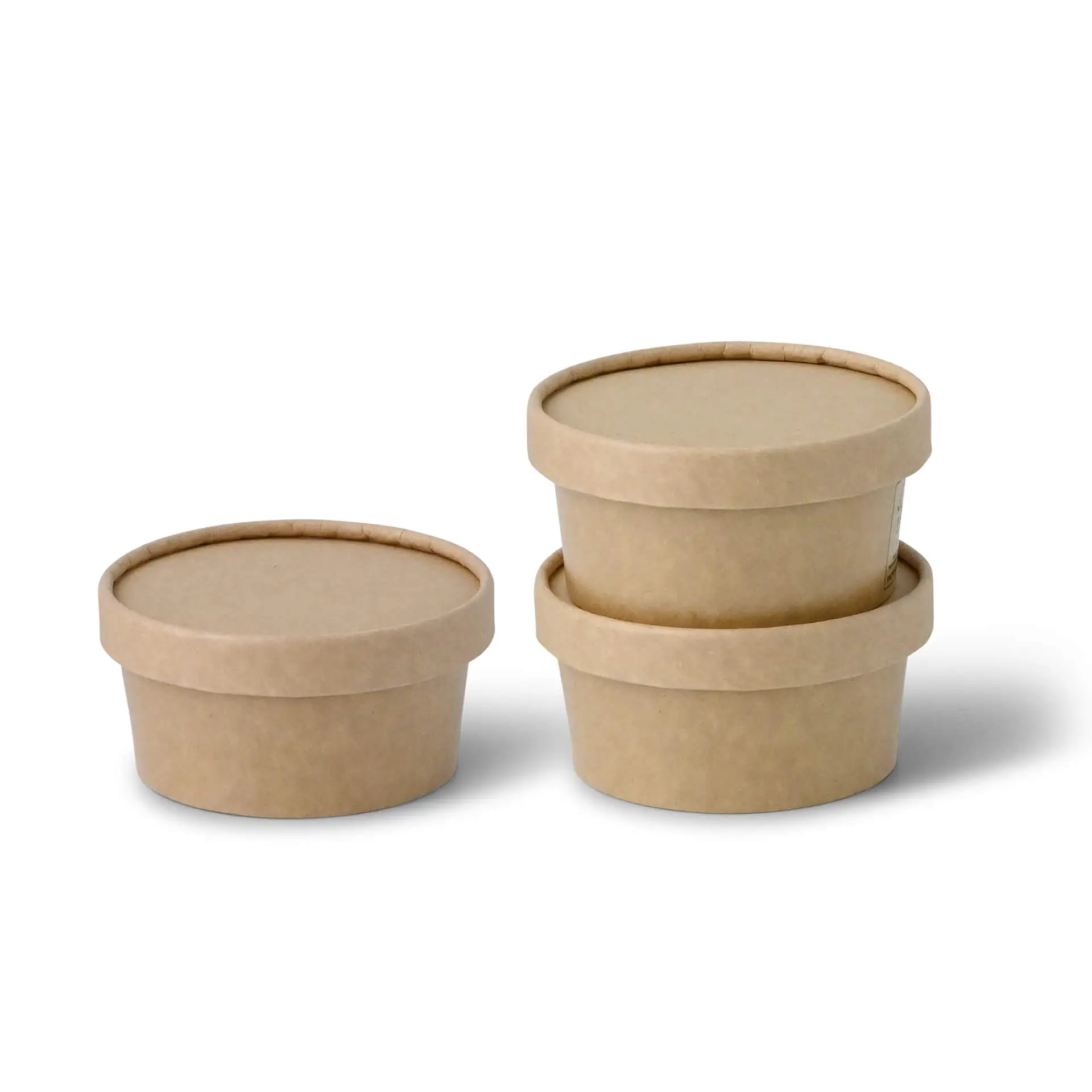 IJsbeker van karton XS, 100 ml, 4 oz / max. 180 ml, 6 oz, Ø 92 mm, bruin