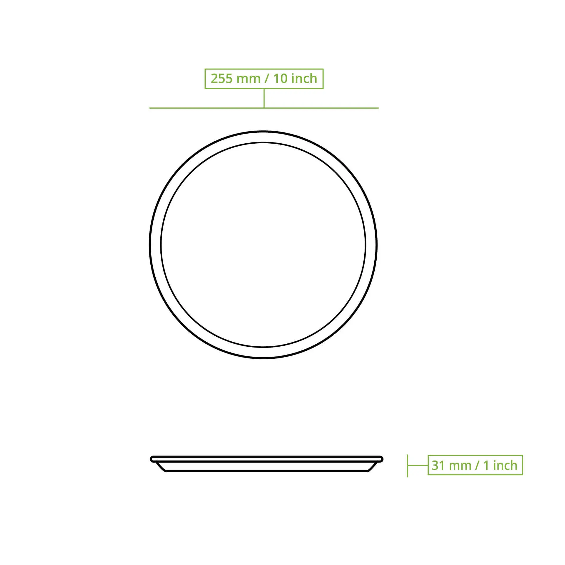 Palmblad bord "Palmware®" Ø 25 cm, rond Palmblad bord "Palmware®" Ø 25 cm, rond