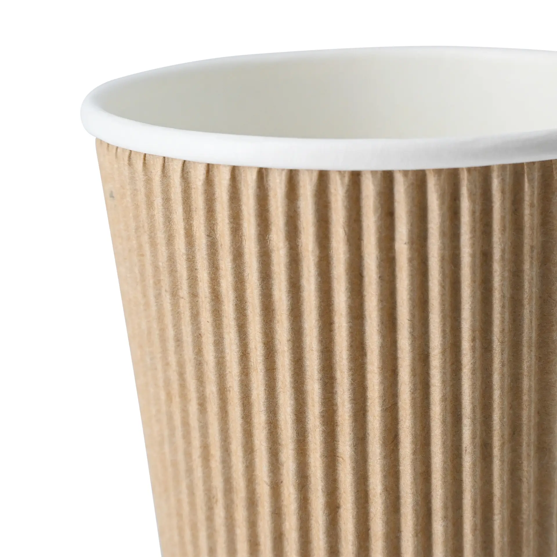 Ribbelbeker / Koffiebeker to go 400 ml/ 16 oz, Ø 90 mm, kraft dhd049621-riffelbecher-coffee-to-go-becher-400-ml-16-oz-90-mm-braun-innen-weiss-3