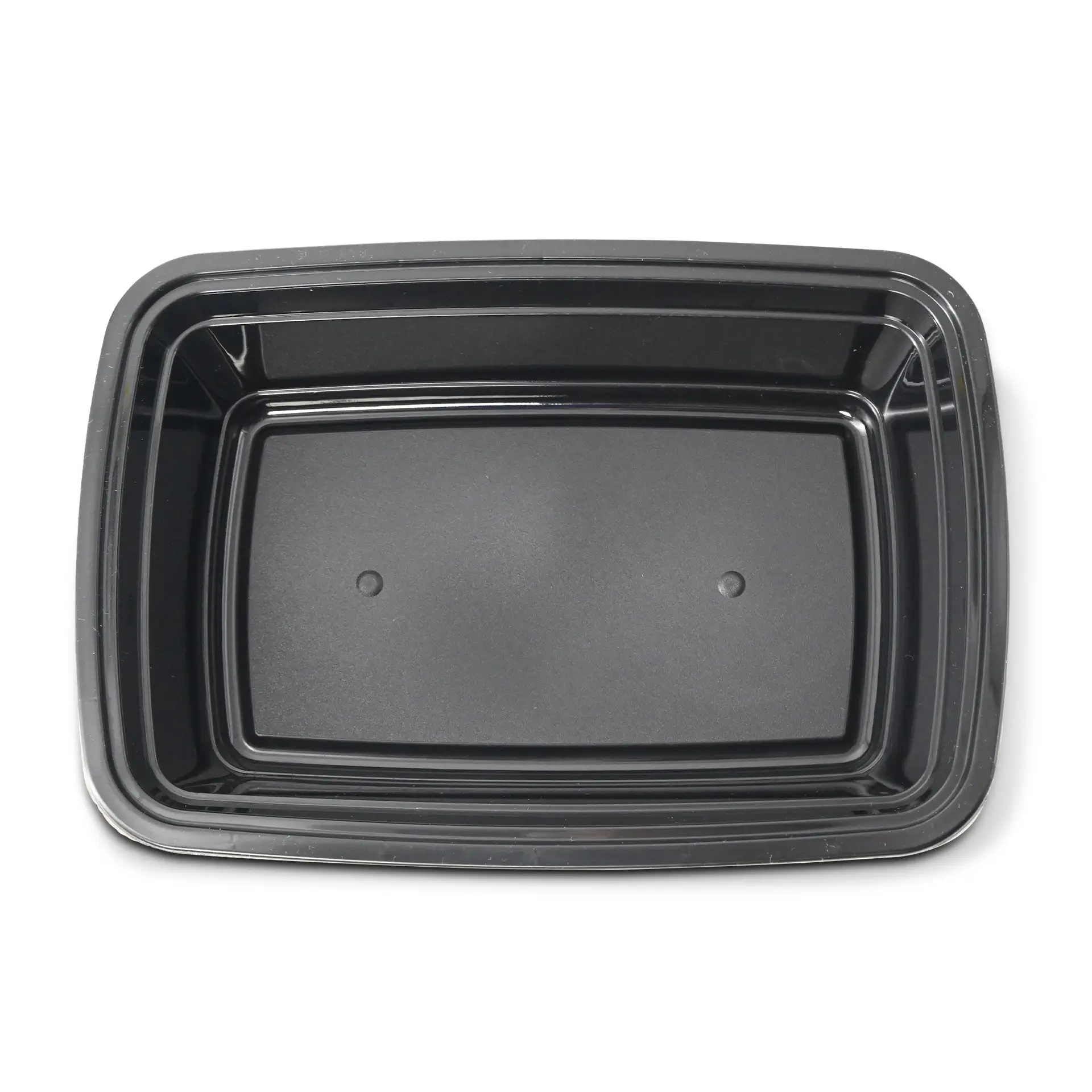 Herbruikbare container van PP 1000 ml, rechthoekig, zwart