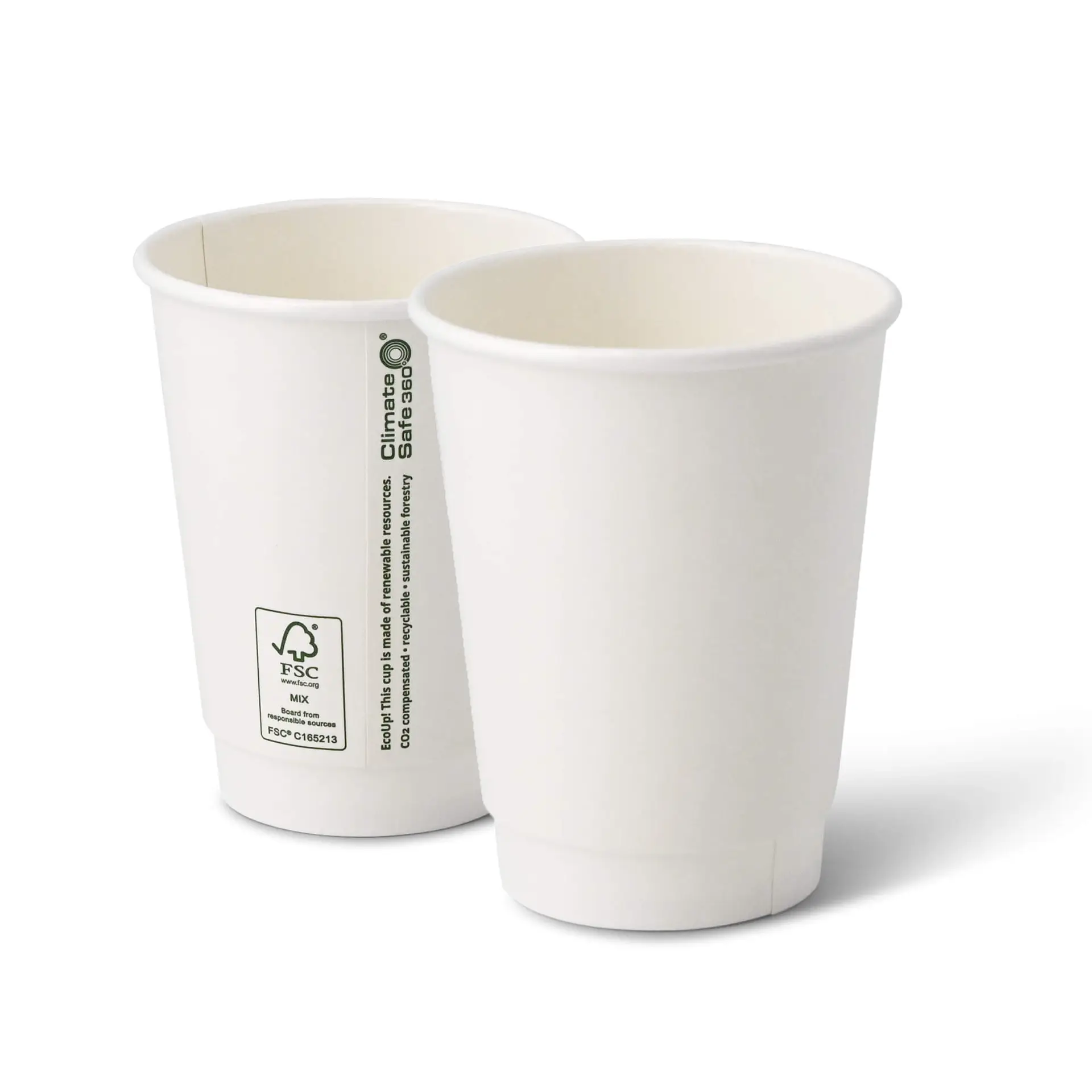 Koffiebeker to go, karton, 300 ml / 12 oz, Ø 80, wit