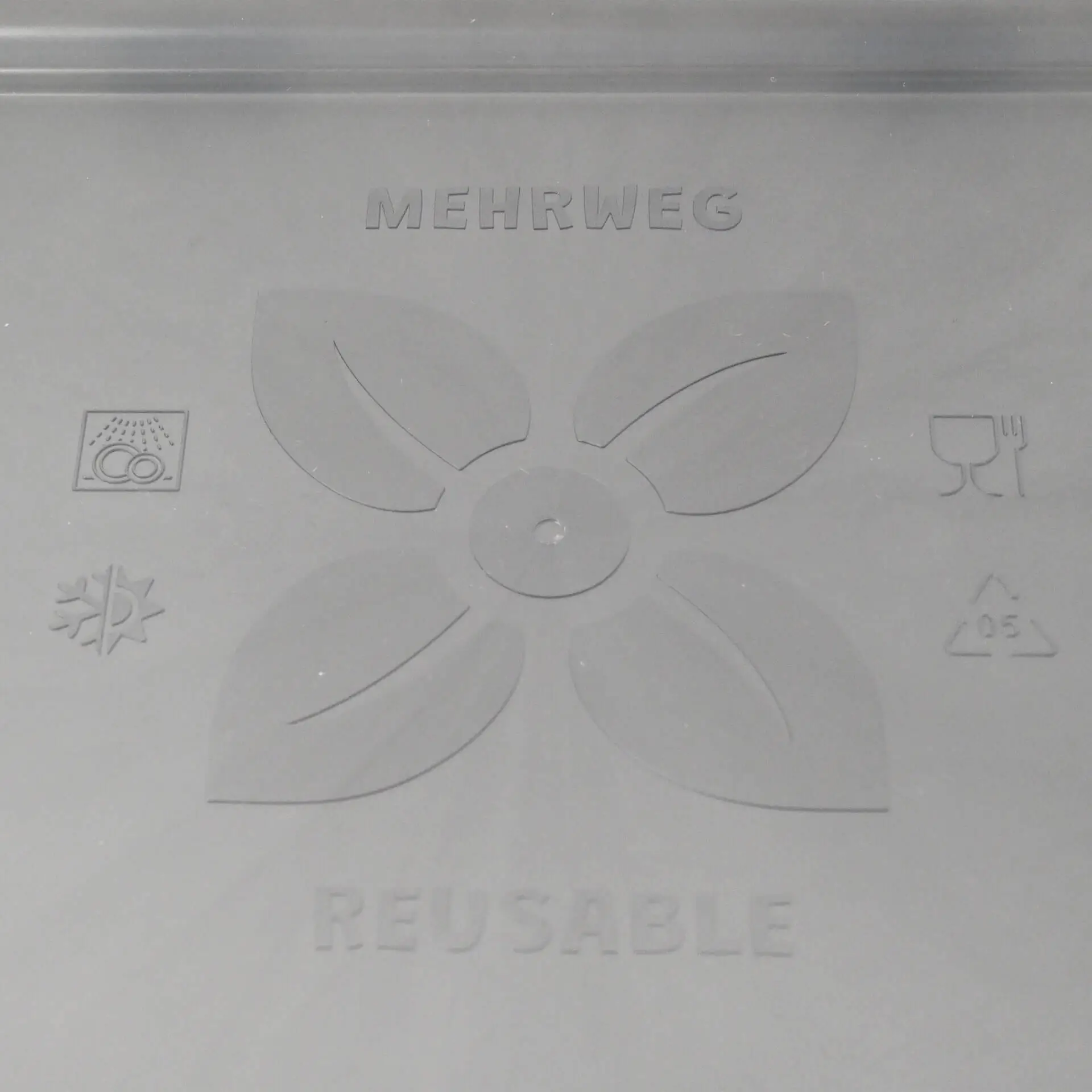 Herbruikbare deksels "merways Box", grijs, 24,5 x 20 x 4,5 cm, PP dfc00812-mehrwegdeckel-merways-box-245-x-20-x-45-cm-pp-grau-4