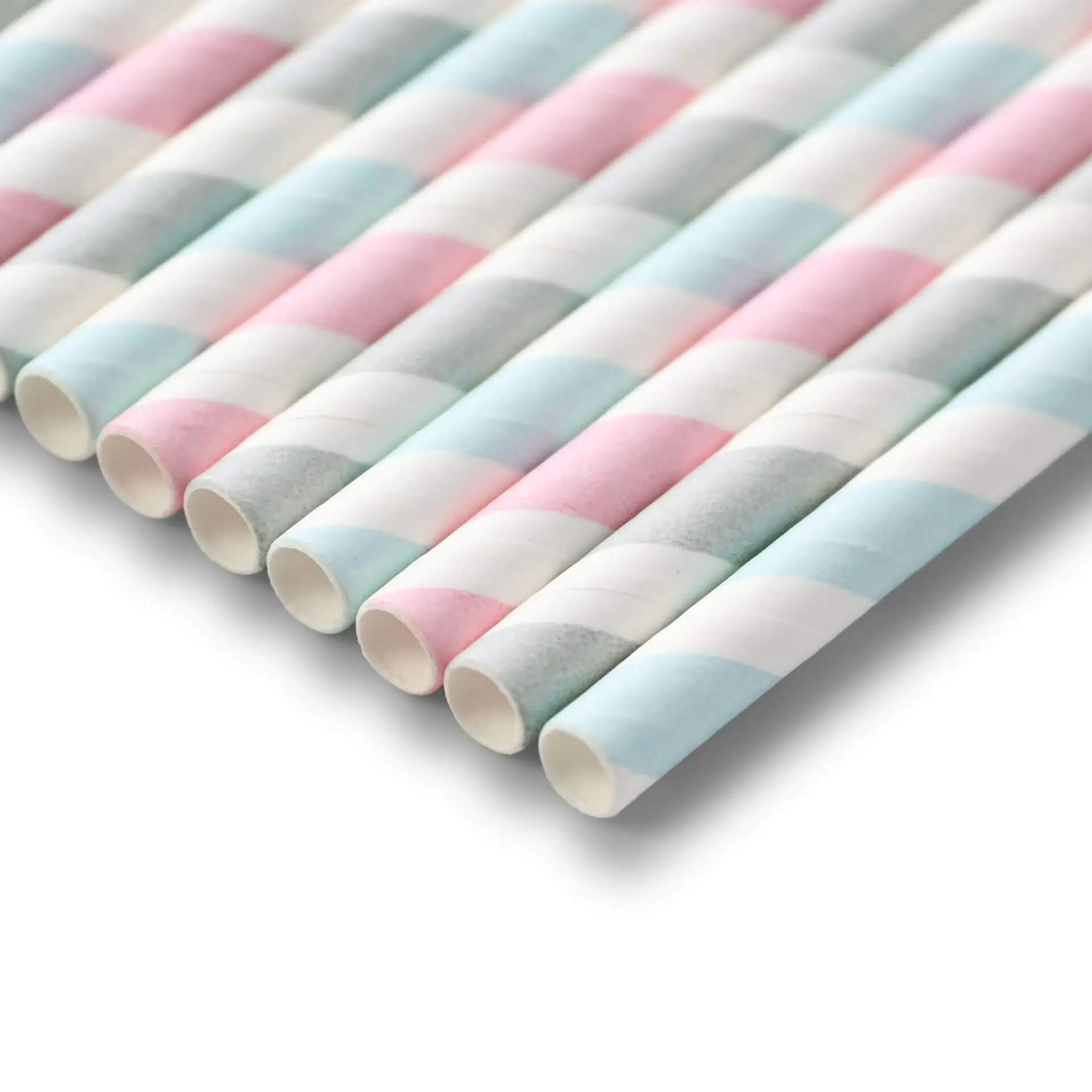 Rietjes van papier 20 cm, Ø 0,6 cm, pastel gestreept dcd00178-trinkhalme-aus-papier-20-cm-06-cm-pastell-gestreift-2