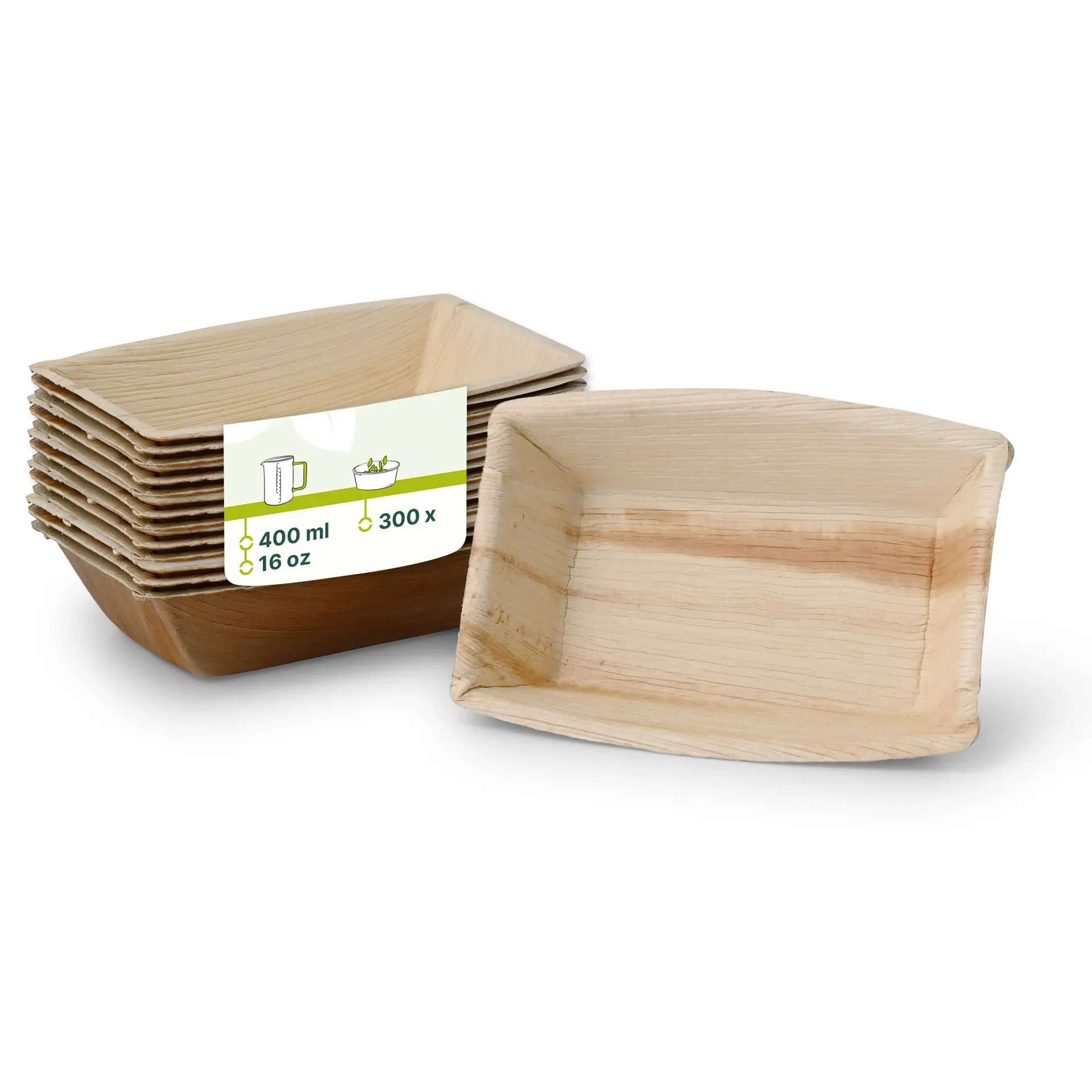 Palmblad kommen "Palmware®" 400 ml, rechthoekig Palmblad kommen "Palmware®" 400 ml, rechthoekig