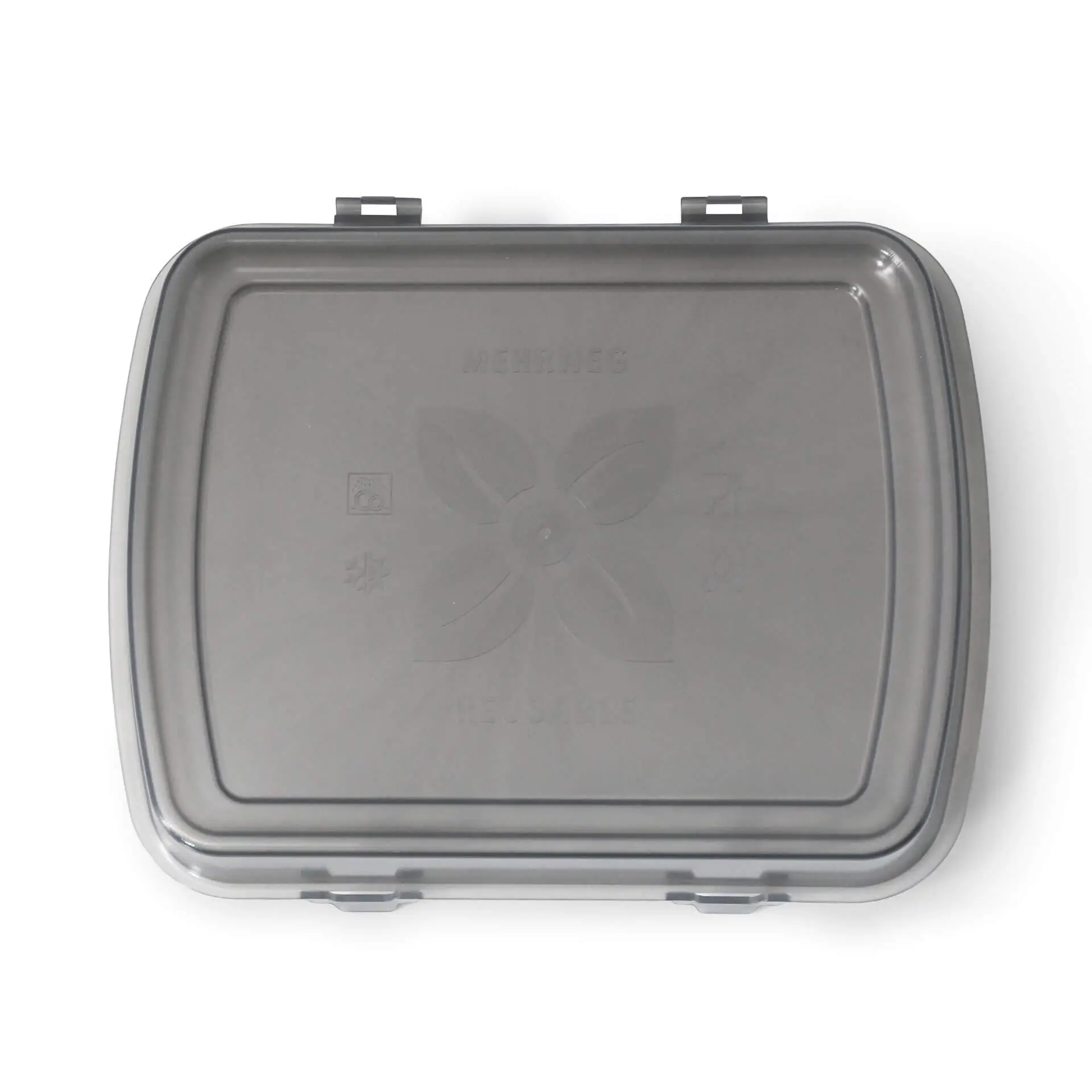 Herbruikbare deksels "merways Box", grijs, 24,5 x 20 x 4,5 cm, PP dfc00812-mehrwegdeckel-merways-box-245-x-20-x-45-cm-pp-grau-1