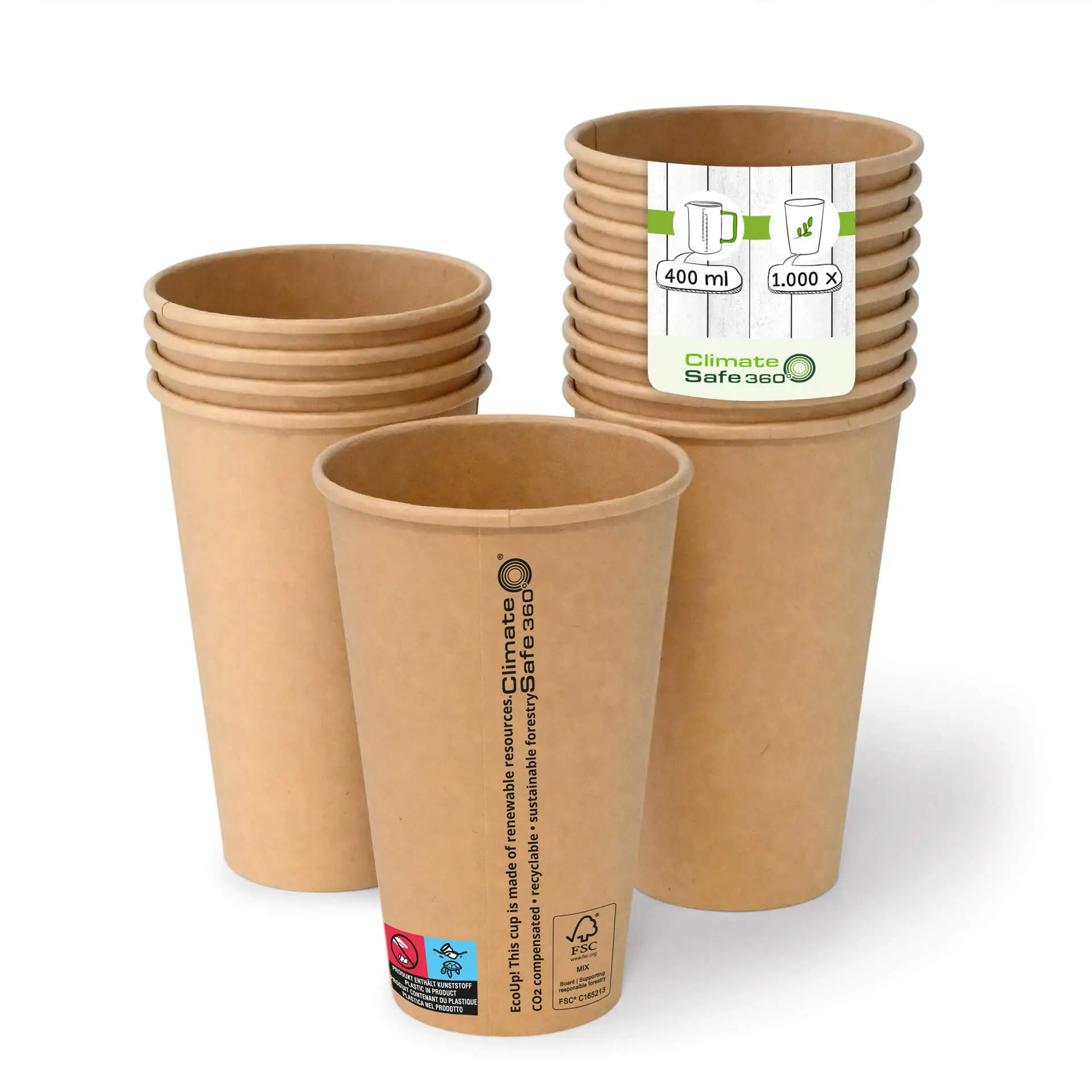 Kartonnen bekers (gecoat) 400 ml / 16 oz, Ø 90 mm, bruin con10017-01-0-pappbecher-beschichtet-400-ml-16-oz-90-mm-braun