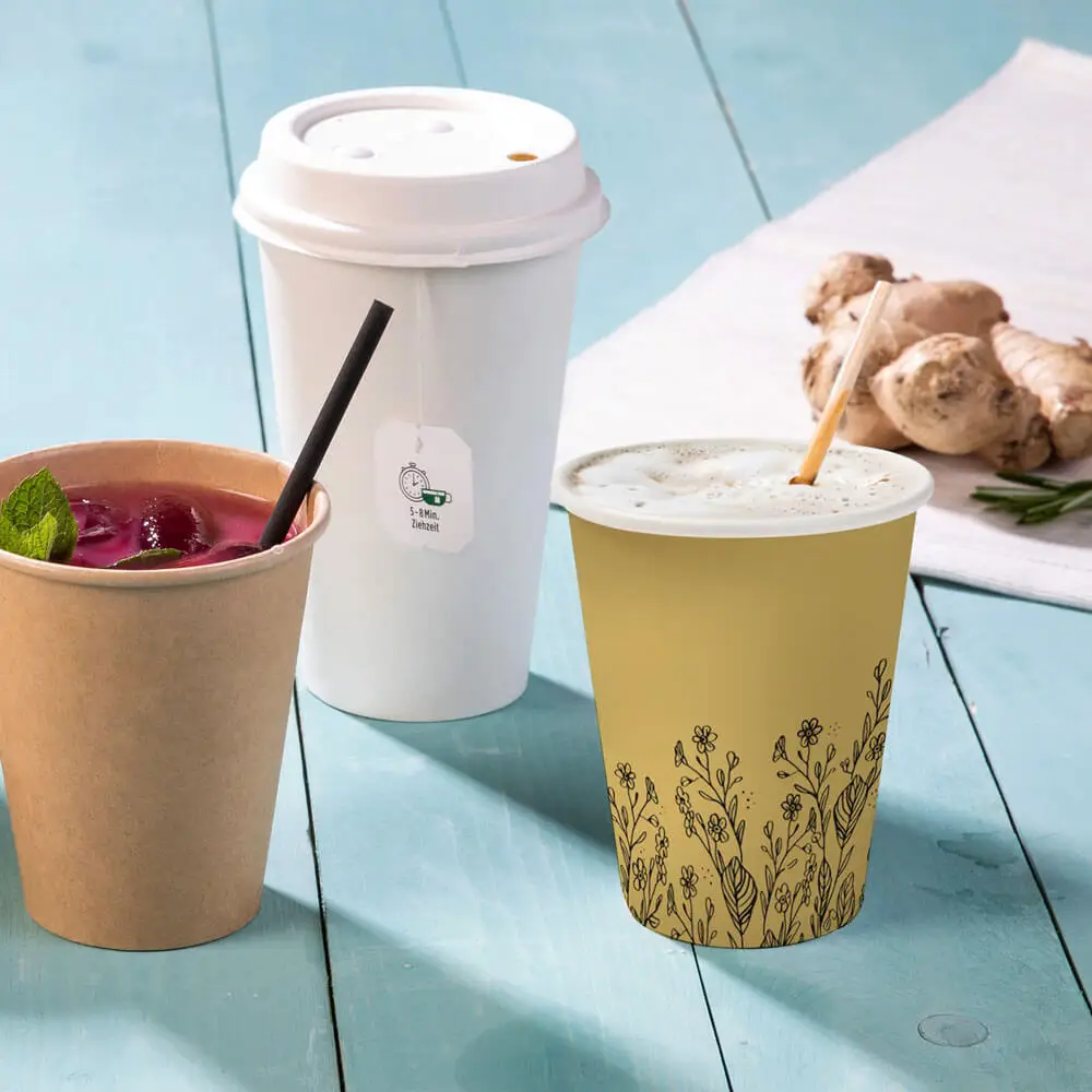 Kartonnen bekers lente "Bloemen" 200 ml / 8 oz, Ø 80 mm, geel dhd041101-pappbecher-fruehling-blumen-200-ml-8-oz-80-mm-gelb-6