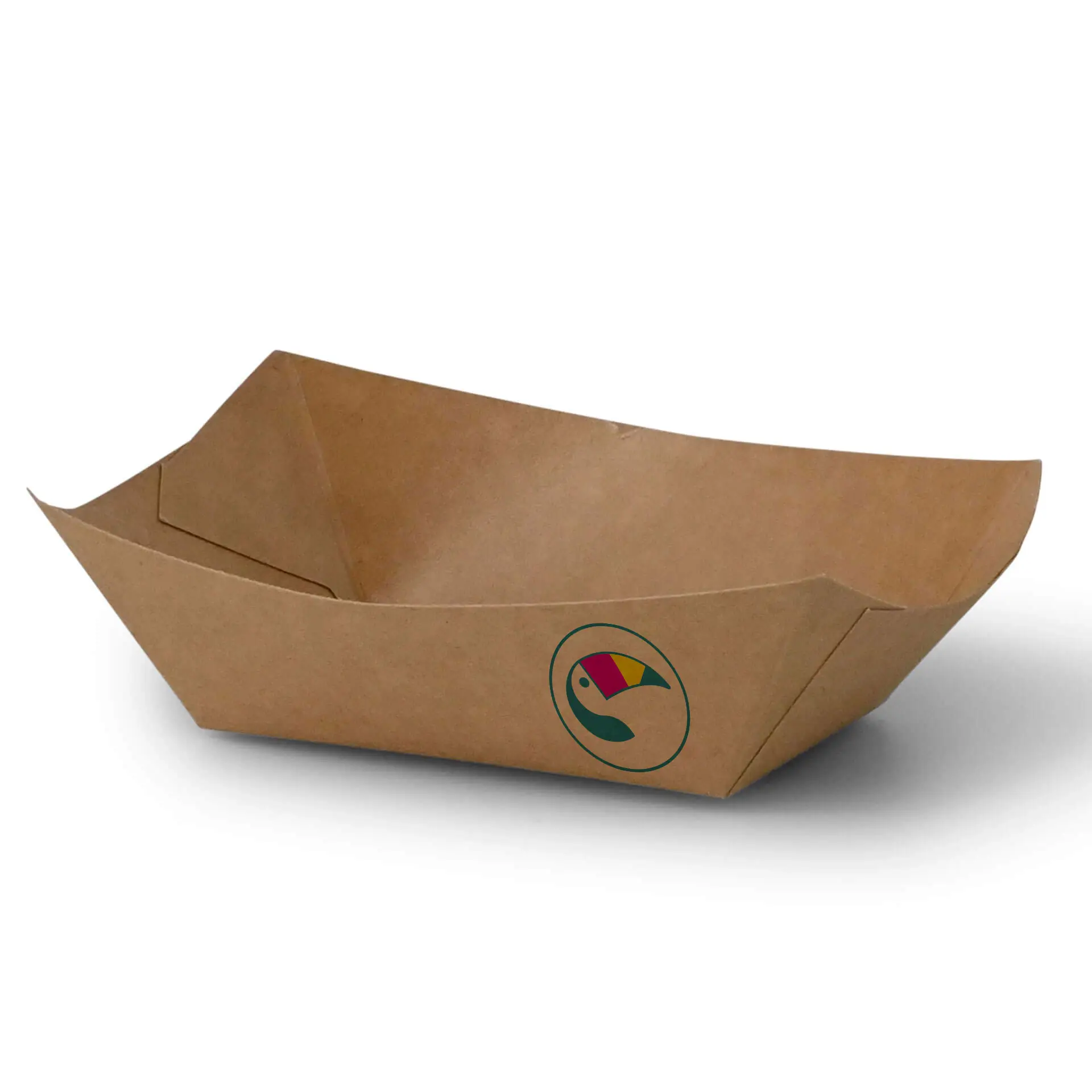 Snackbakjes bedrukken, 200 ml / 8 oz, bruin, PE-gelamineerd